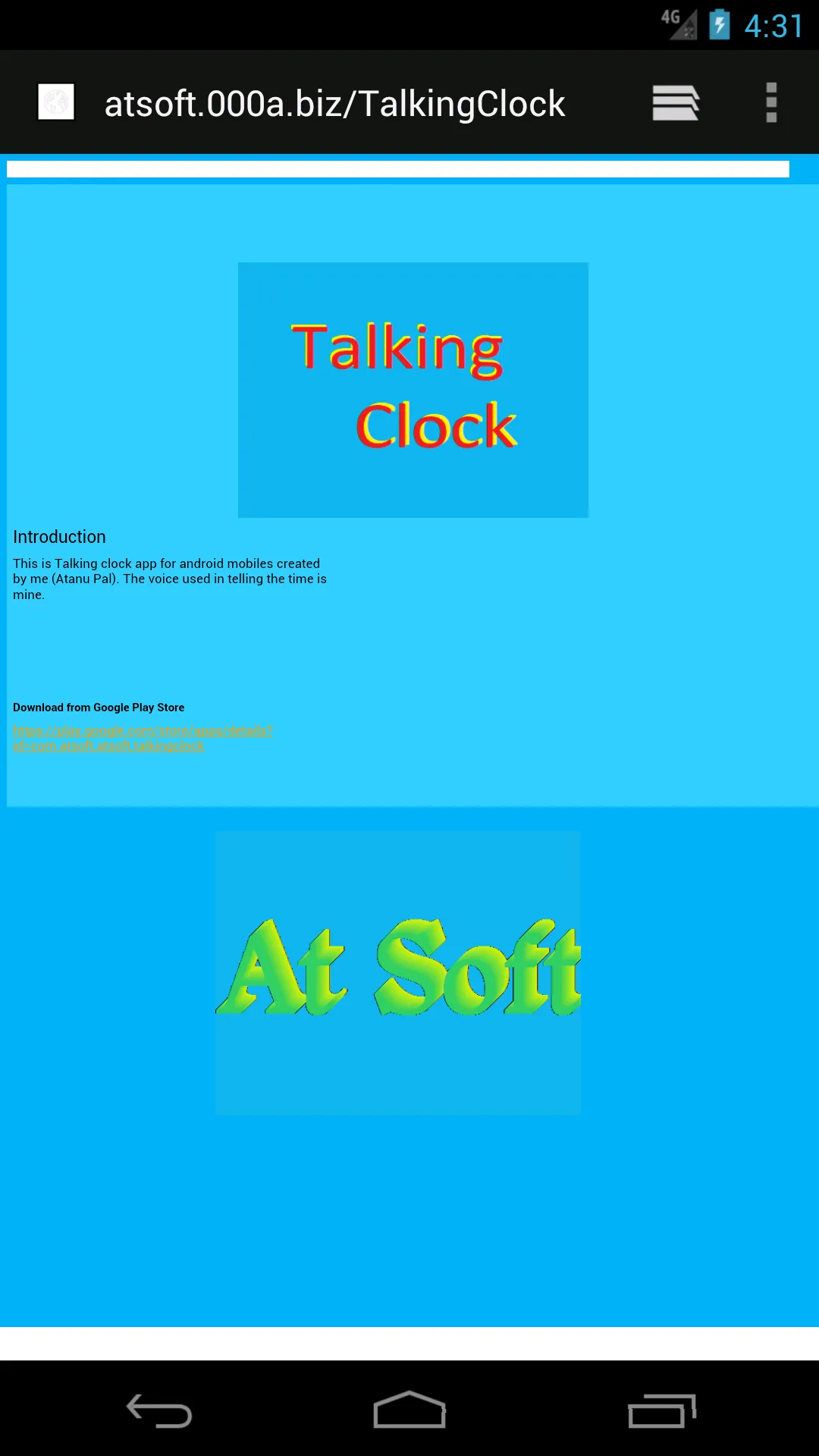 TalkingClock | Indus Appstore | Screenshot