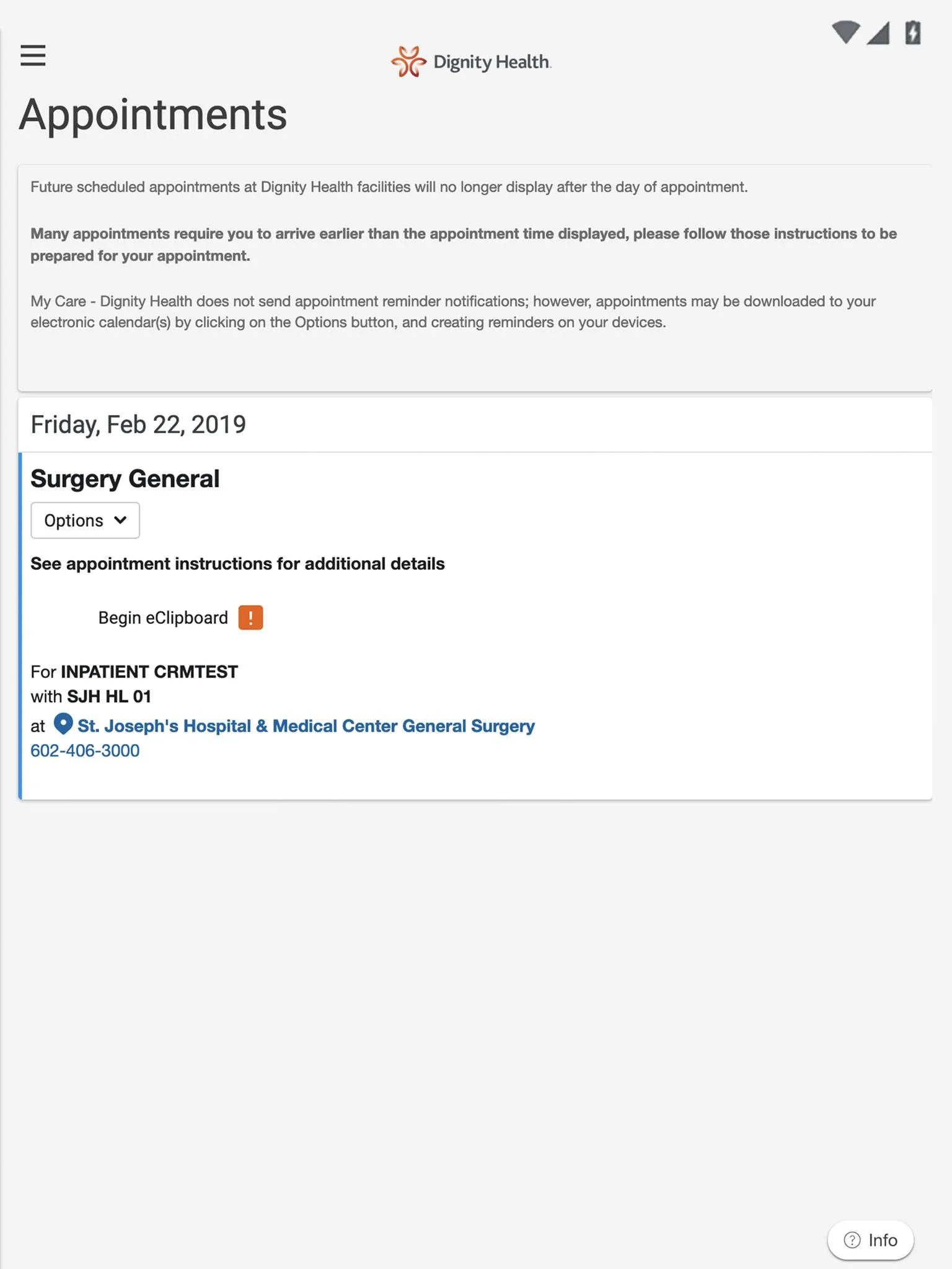 my portal. by Dignity Health | Indus Appstore | Screenshot