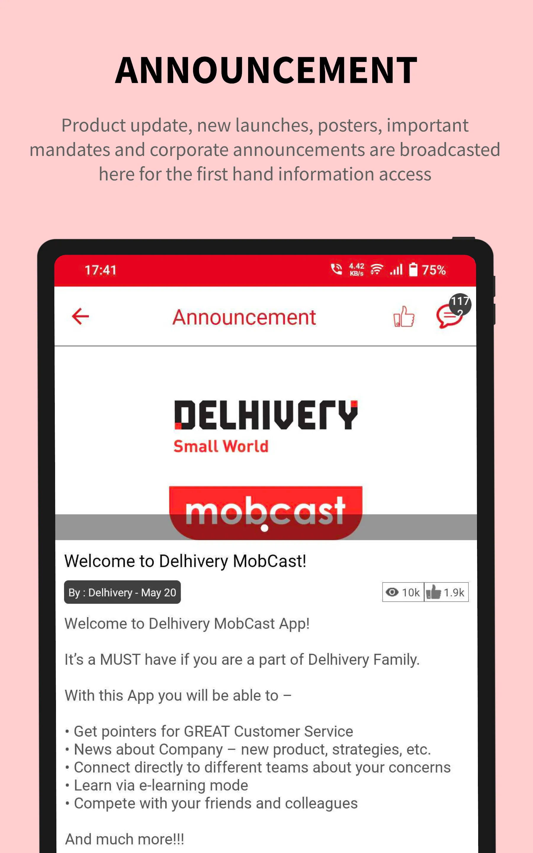 Delhivery MobCast | Indus Appstore | Screenshot