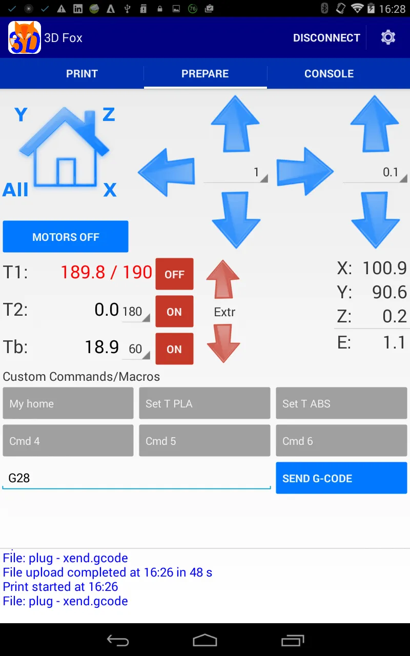 3D Fox - 3D Printer / CNC Cont | Indus Appstore | Screenshot