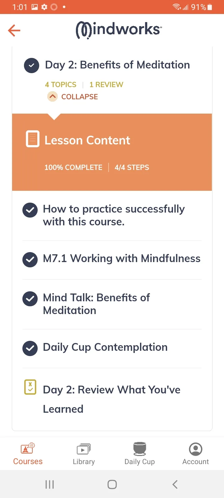 Mindworks Meditation Courses | Indus Appstore | Screenshot