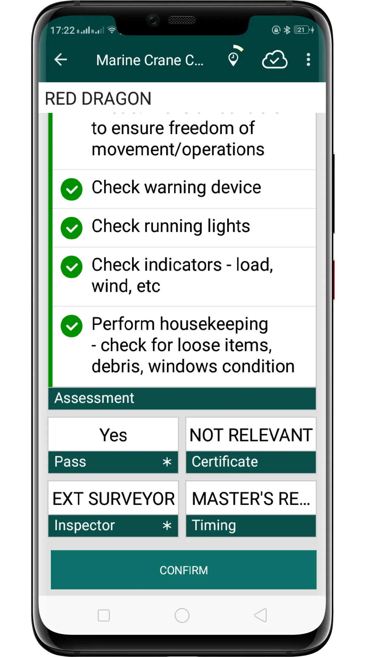 arl Marine Crane Survey | Indus Appstore | Screenshot