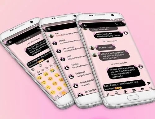 SMS Messages Bow Pink Pastel | Indus Appstore | Screenshot