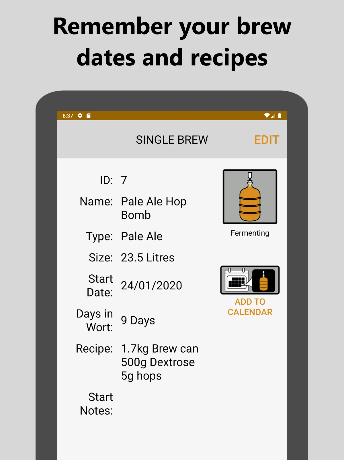 Brew Tracker | Indus Appstore | Screenshot