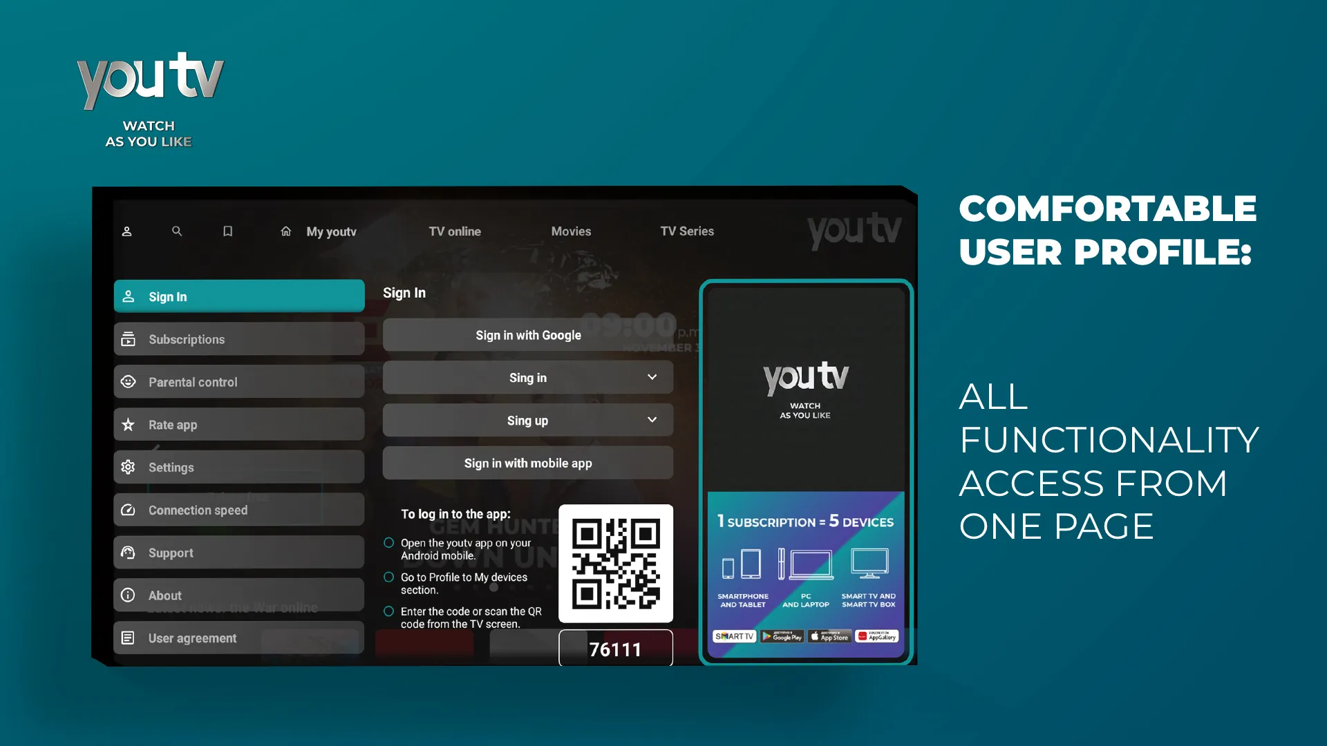 youtv – TV channels and films | Indus Appstore | Screenshot