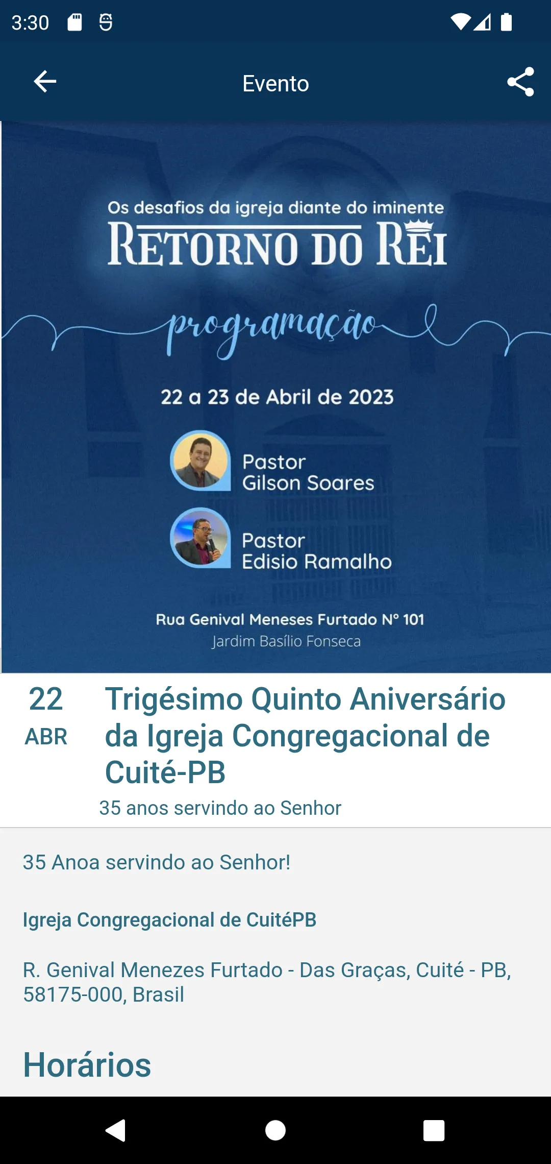 Igreja Congregacional de Cuité | Indus Appstore | Screenshot