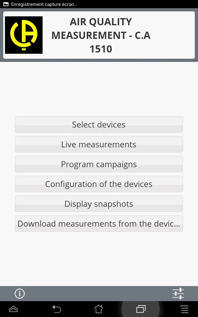 Logger CO2 / T°C/HR - C.A 1510 | Indus Appstore | Screenshot