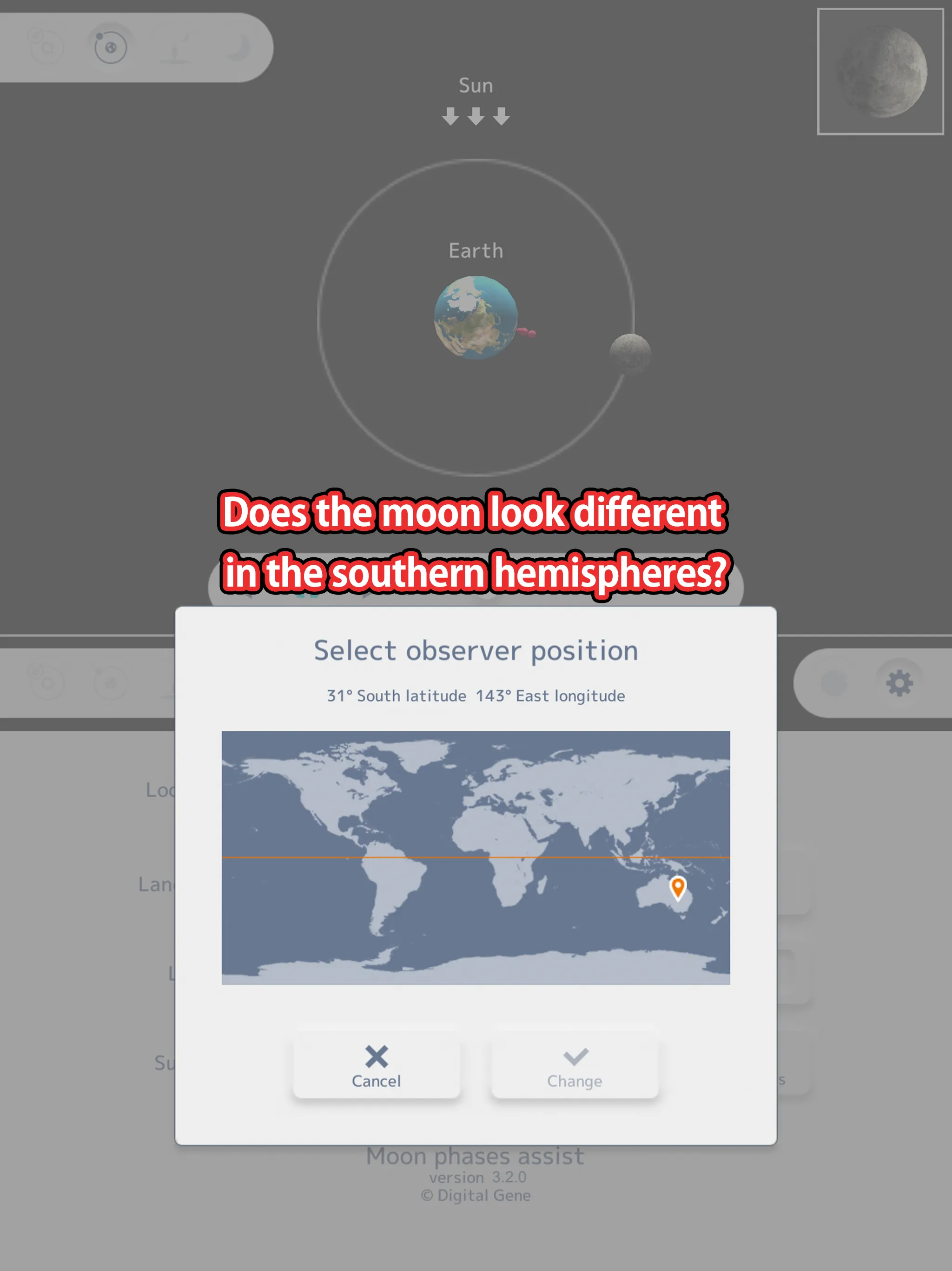 Moon phases assist | Indus Appstore | Screenshot