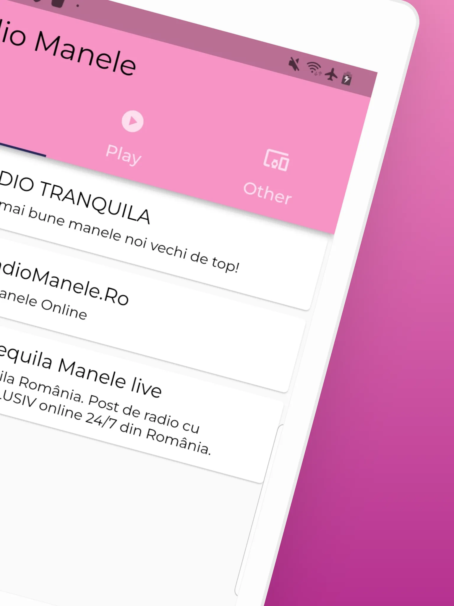 Radio Manele | Indus Appstore | Screenshot