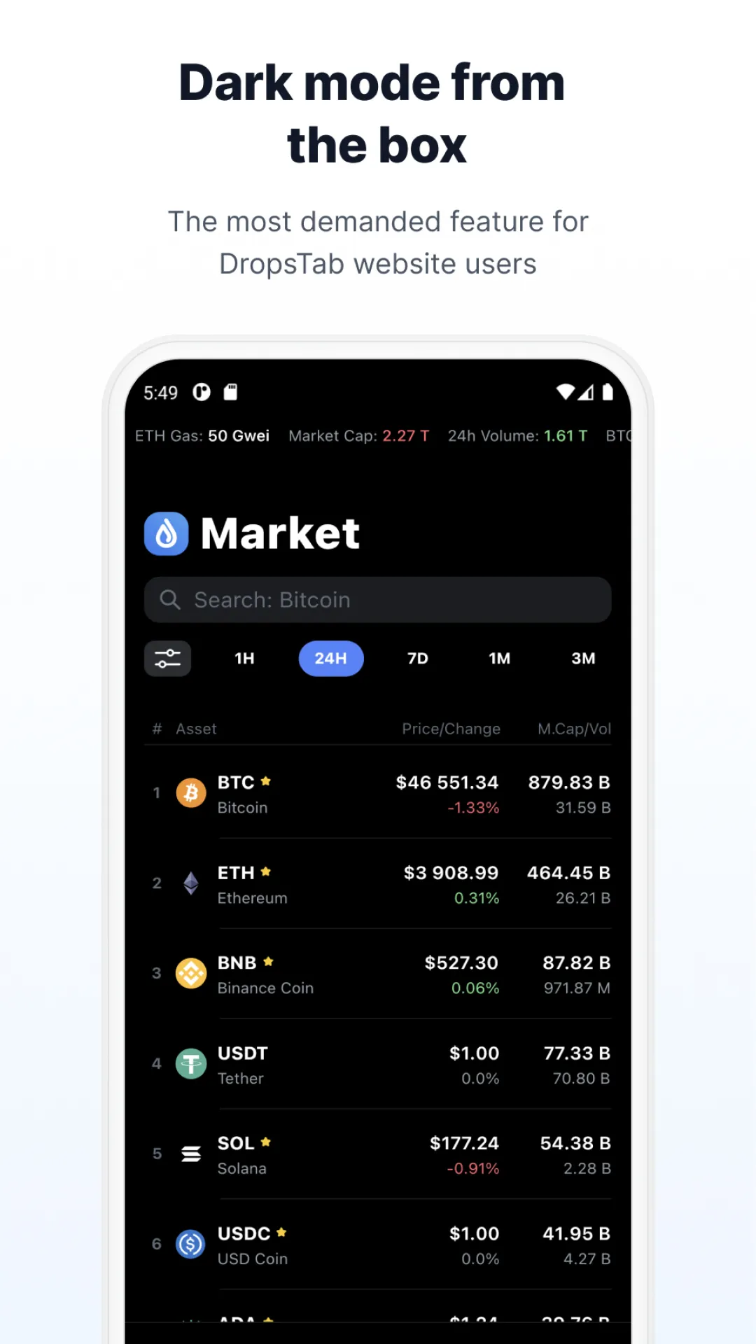 Dropstab: Crypto & Portfolio | Indus Appstore | Screenshot