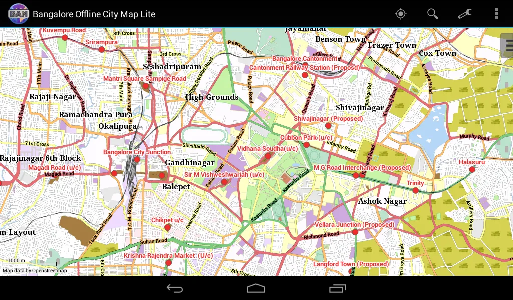 Bangalore Offline City Map | Indus Appstore | Screenshot