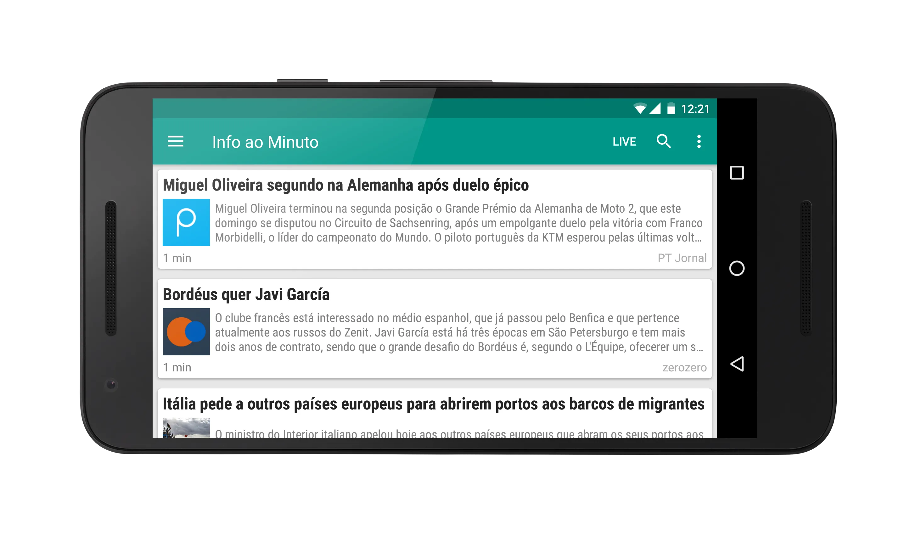 Informação ao Minuto | Indus Appstore | Screenshot