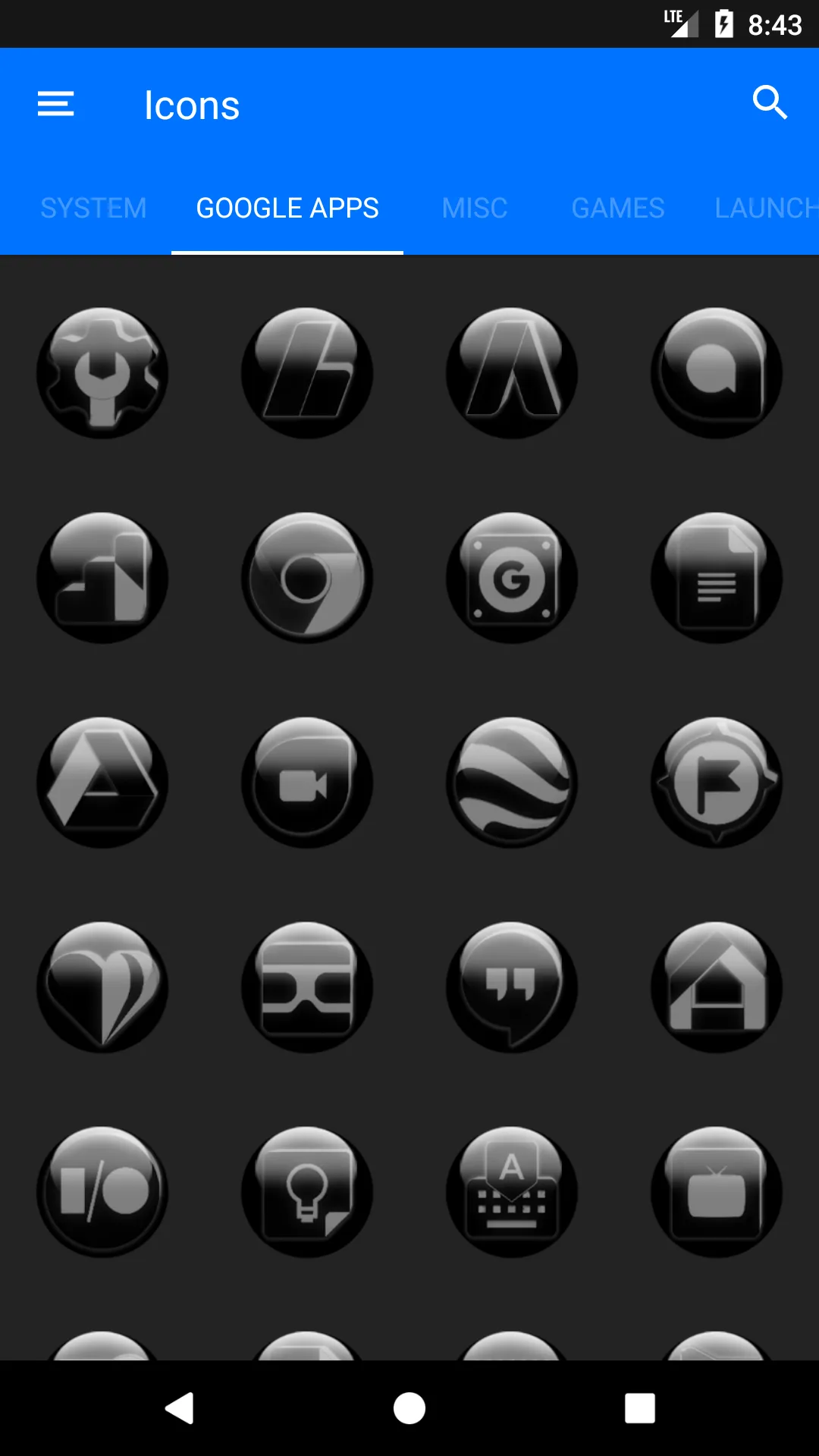 Grey Glass Orb Icon Pack | Indus Appstore | Screenshot