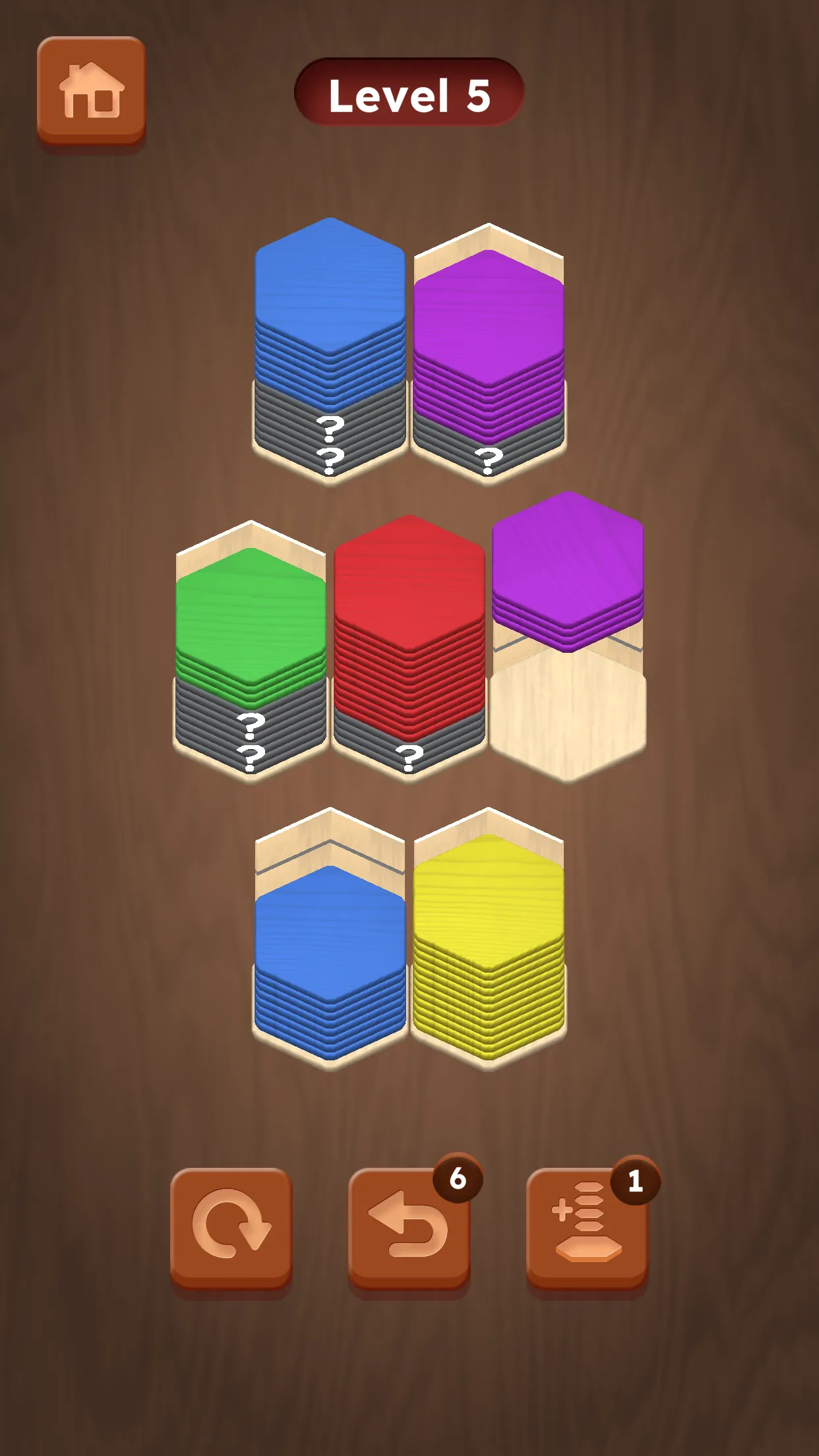 Wood Hexa Sort - Color Match | Indus Appstore | Screenshot