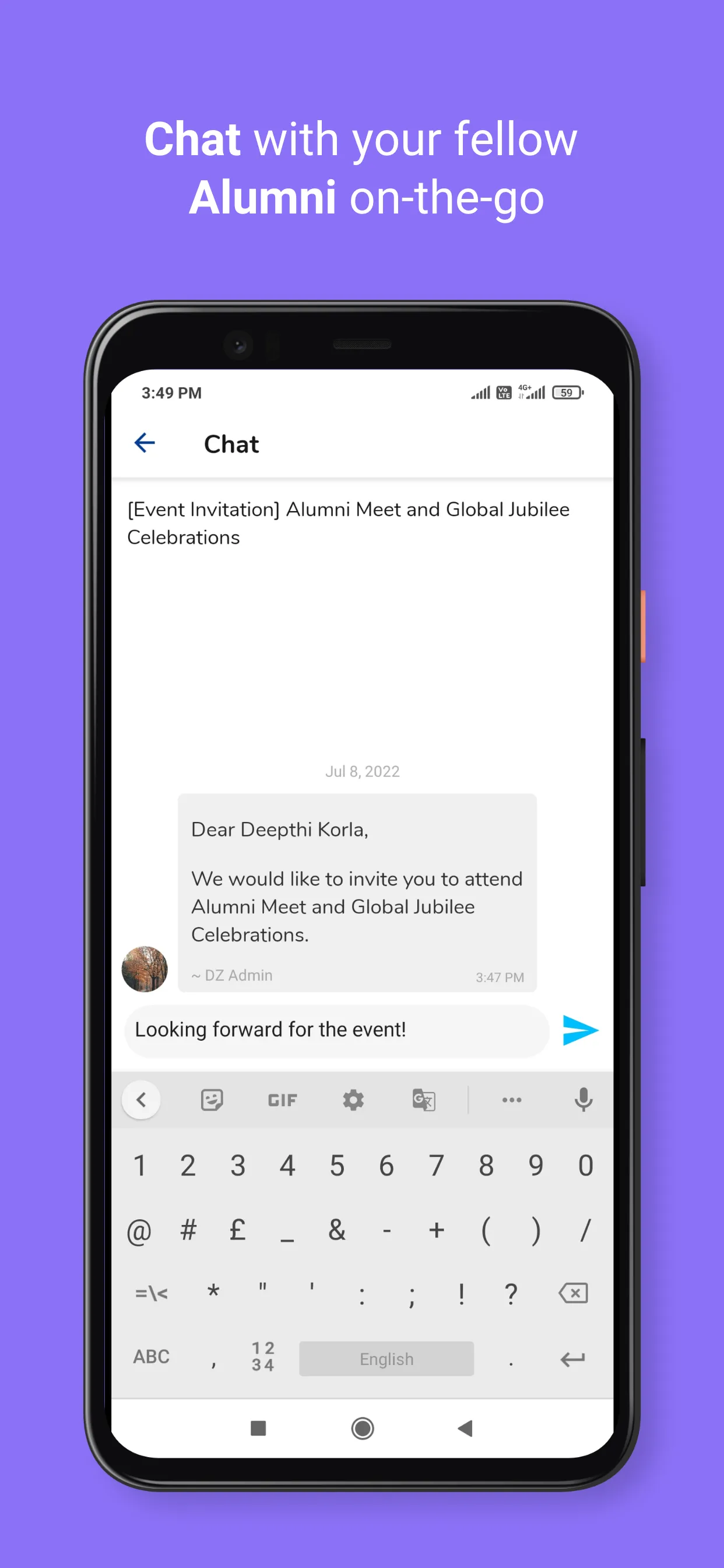 My Alumni Network | Indus Appstore | Screenshot