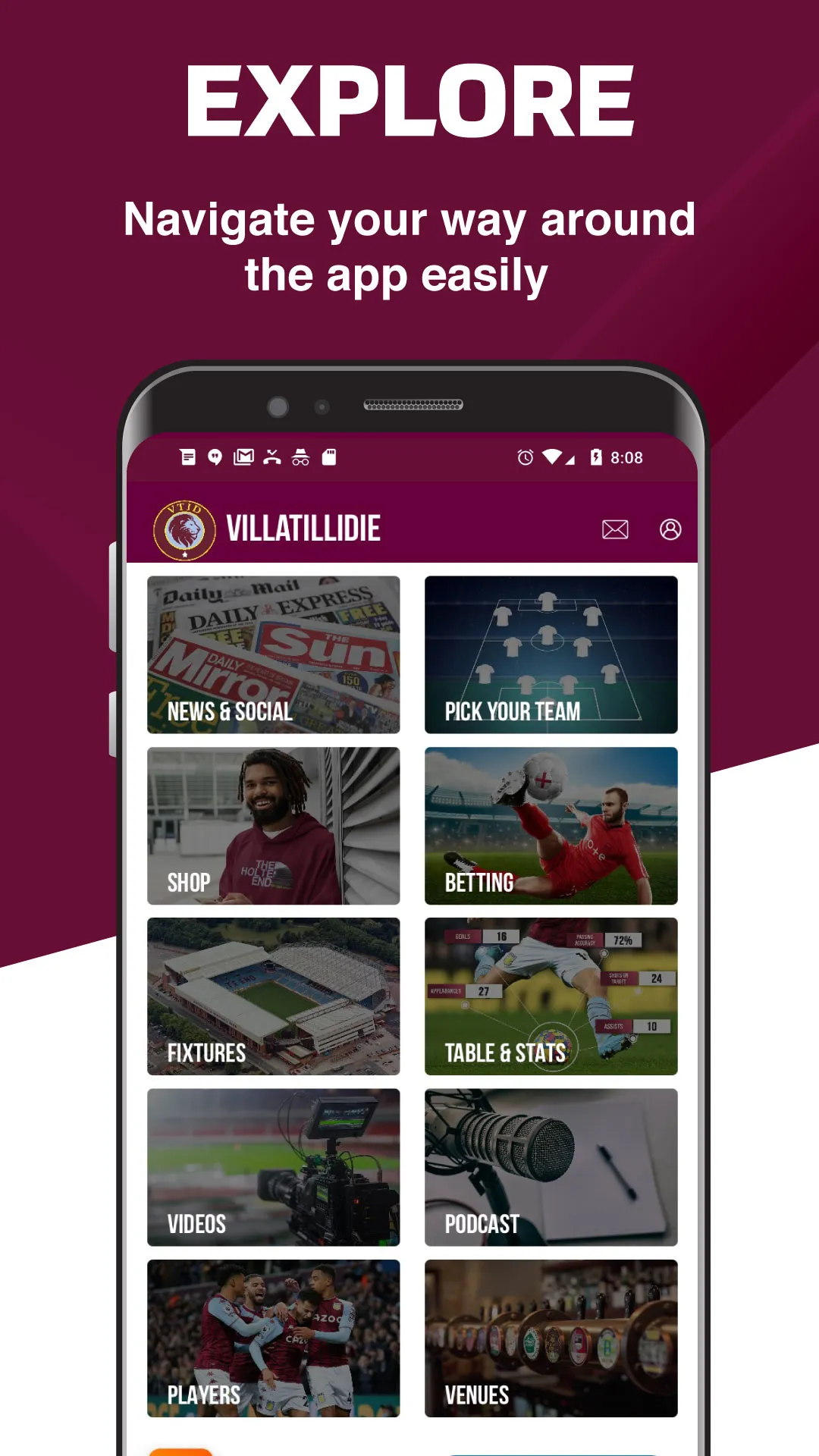 Villa Till I Die - Live Scores | Indus Appstore | Screenshot