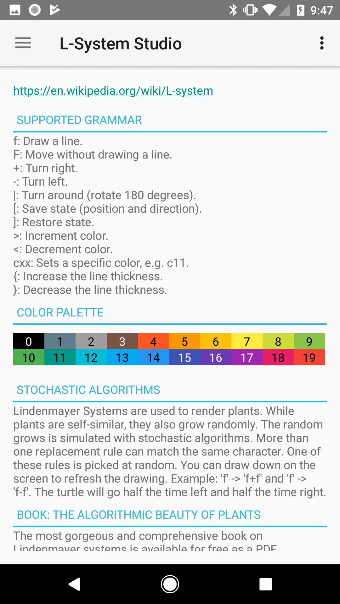 L-System Studio (Lindenmayer F | Indus Appstore | Screenshot