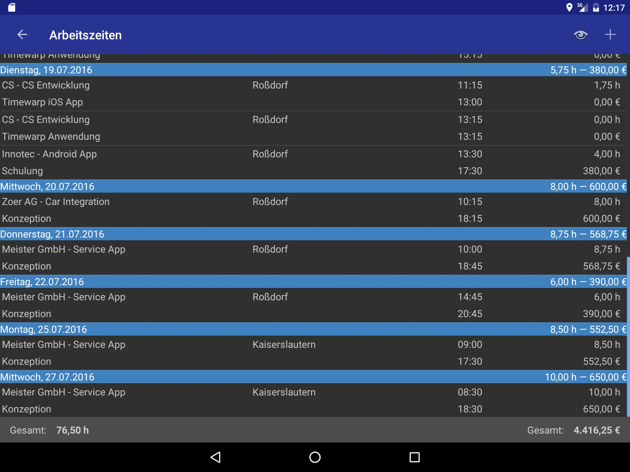 Timewarp - Timesheets | Indus Appstore | Screenshot