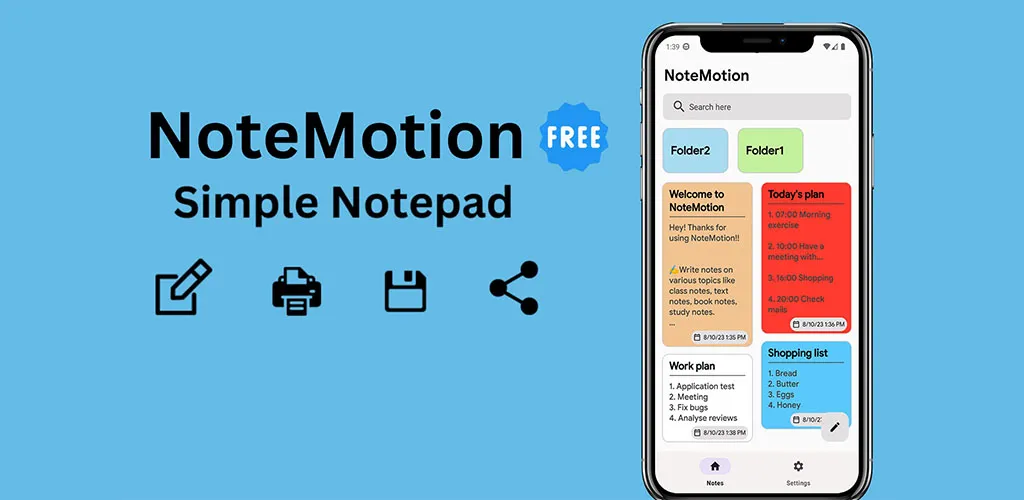 Notes, Notepad - NoteMotion | Indus Appstore | Screenshot