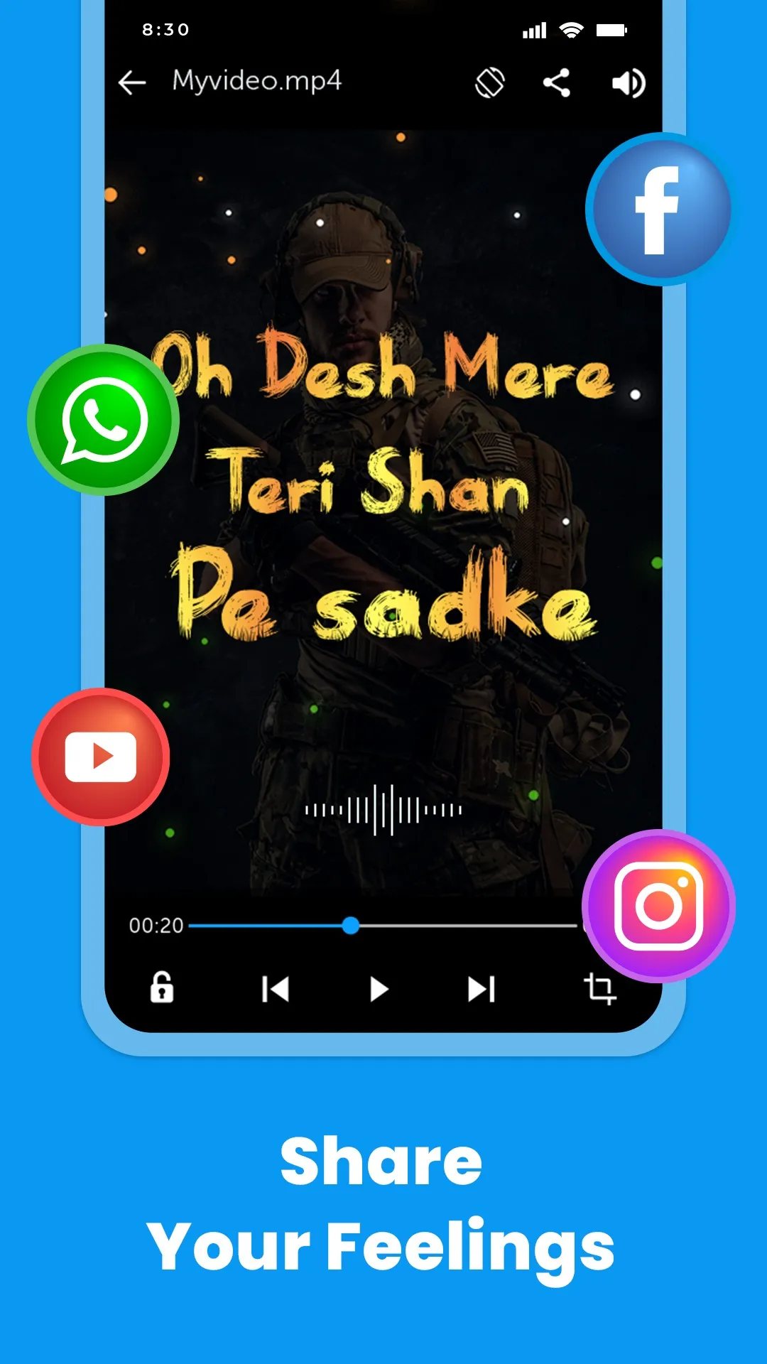 Beely Lyrics Video & Slideshow | Indus Appstore | Screenshot