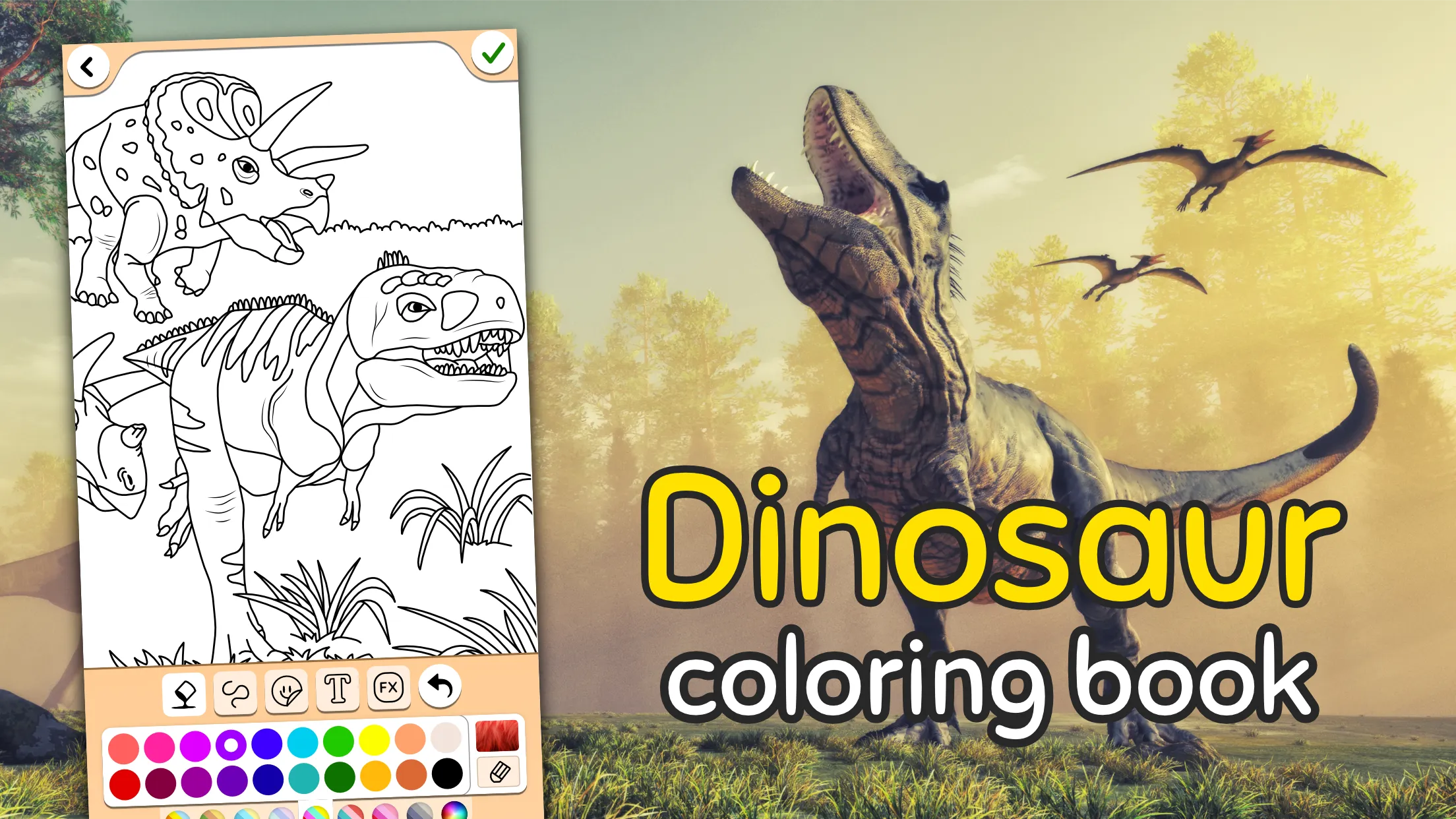 Dino Coloring Game | Indus Appstore | Screenshot