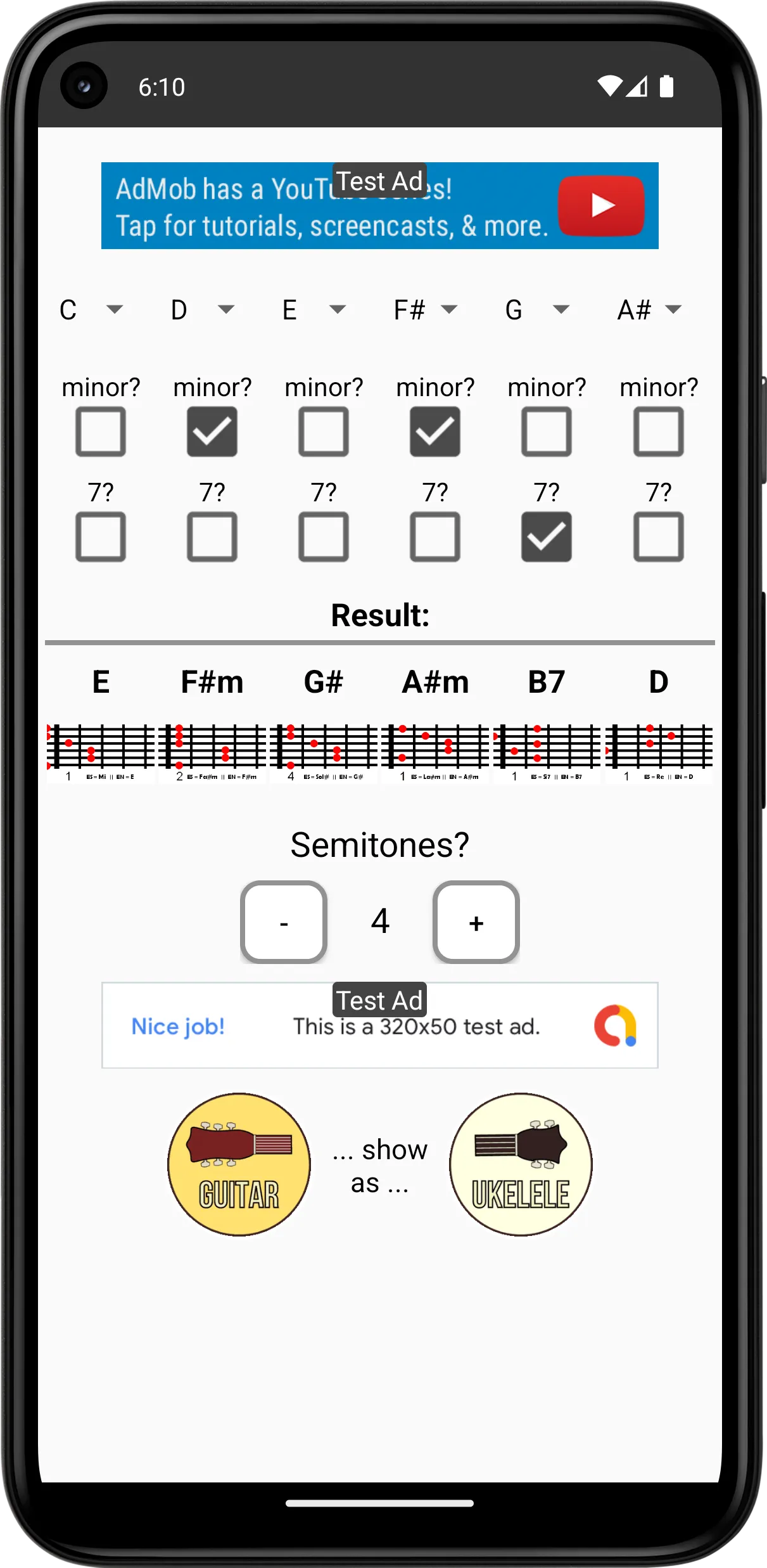 Guitar Chord Transposer | Indus Appstore | Screenshot