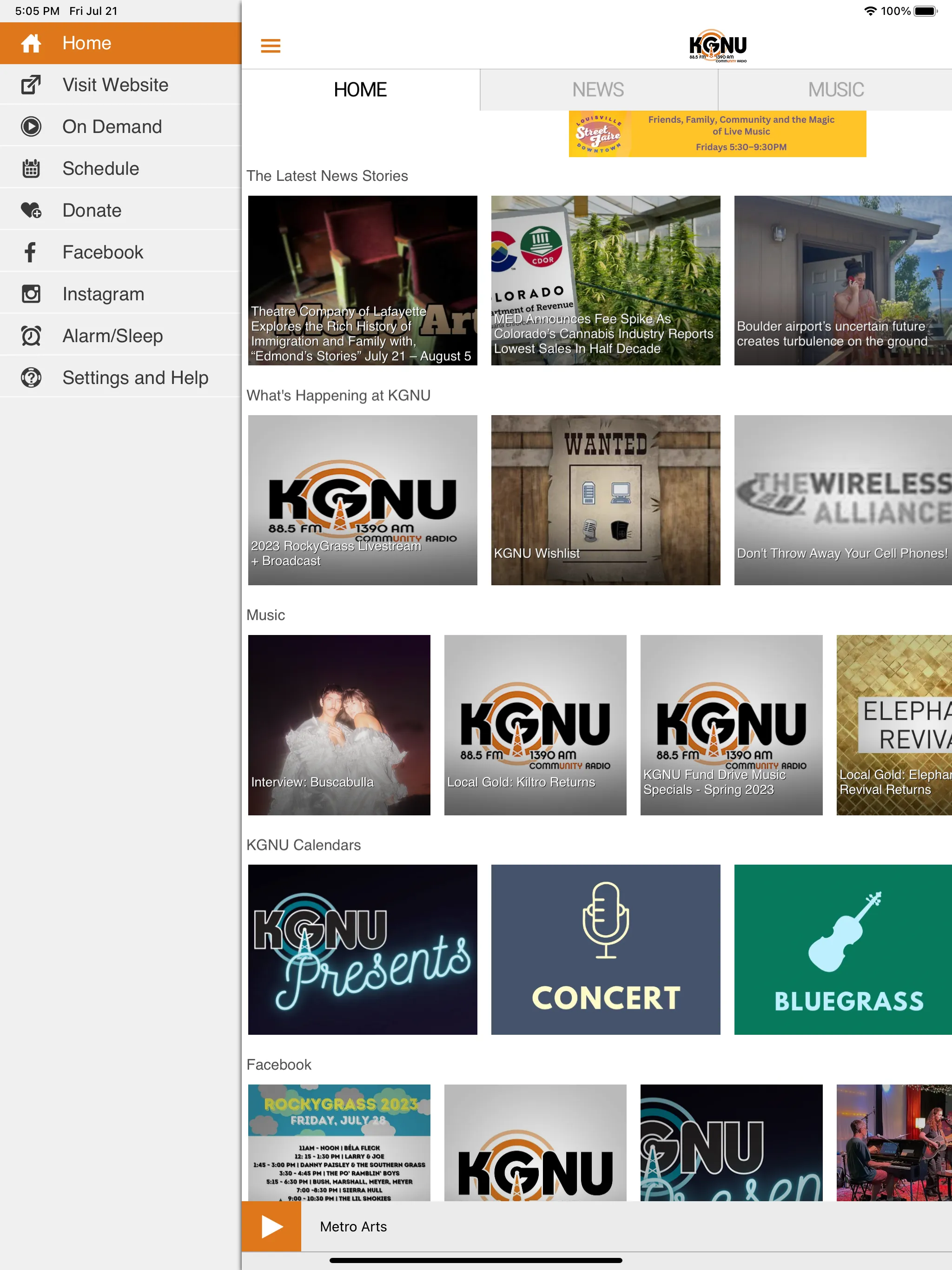 KGNU Community Radio | Indus Appstore | Screenshot