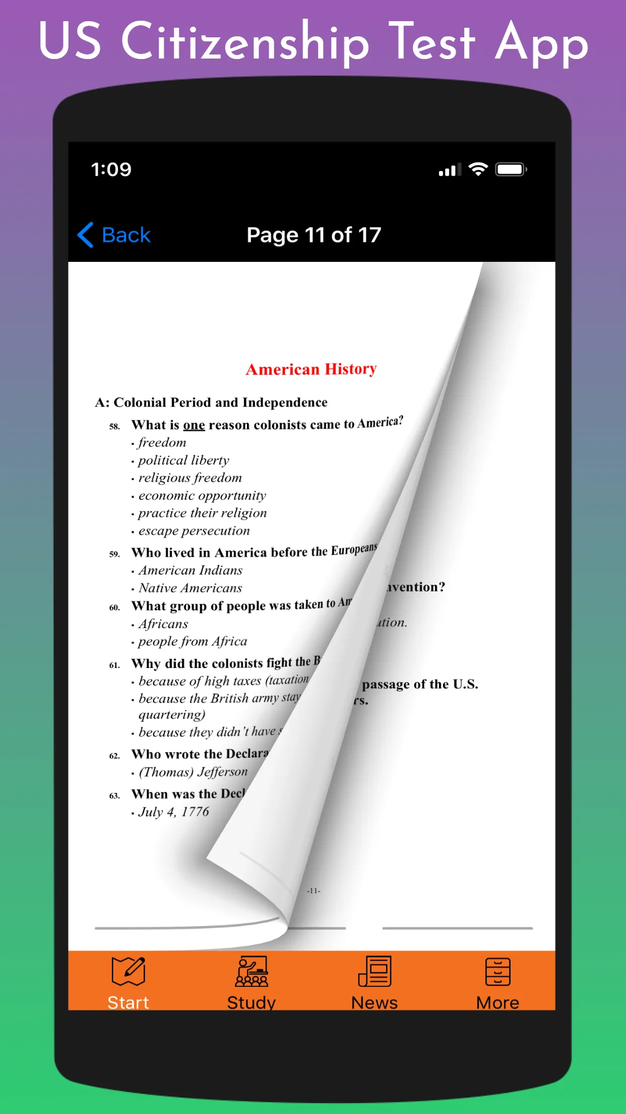 USA Citizenship Test For 2024 | Indus Appstore | Screenshot