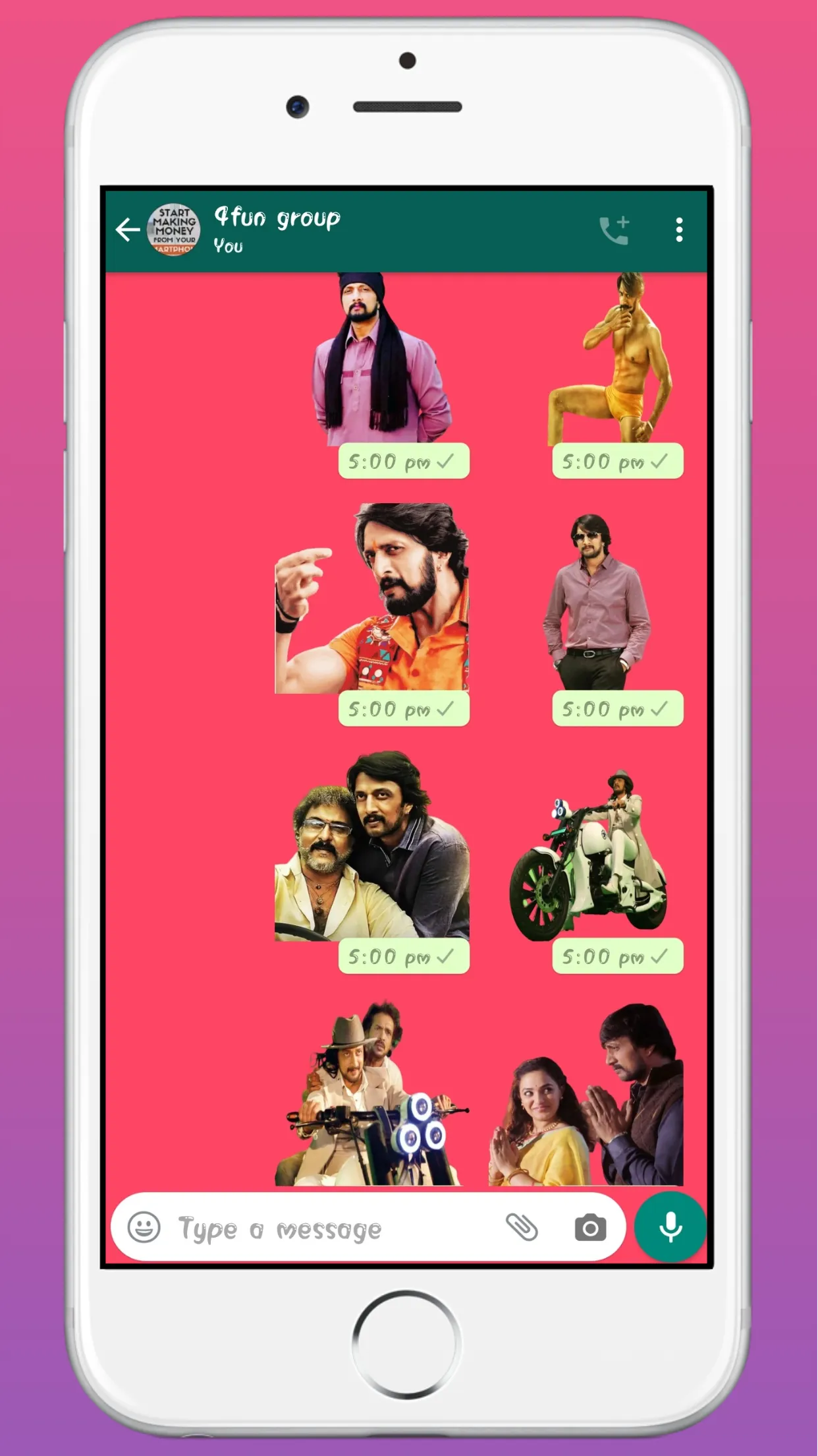 kichcha Sudeepa Stickers | Indus Appstore | Screenshot