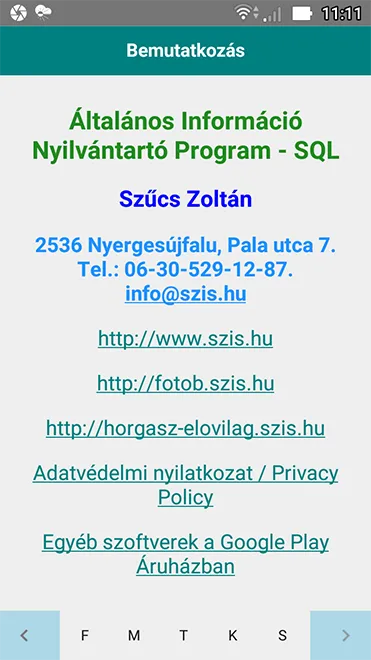 Általános Információ Nyilvánta | Indus Appstore | Screenshot