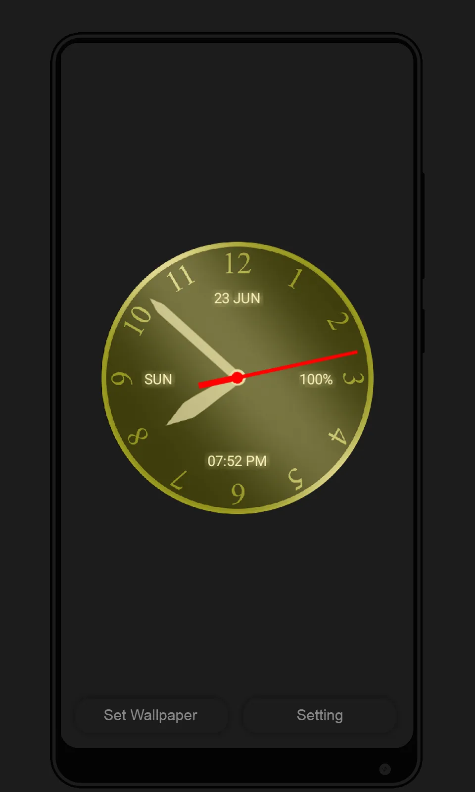 Analog Clock Live Wallpaper | Indus Appstore | Screenshot