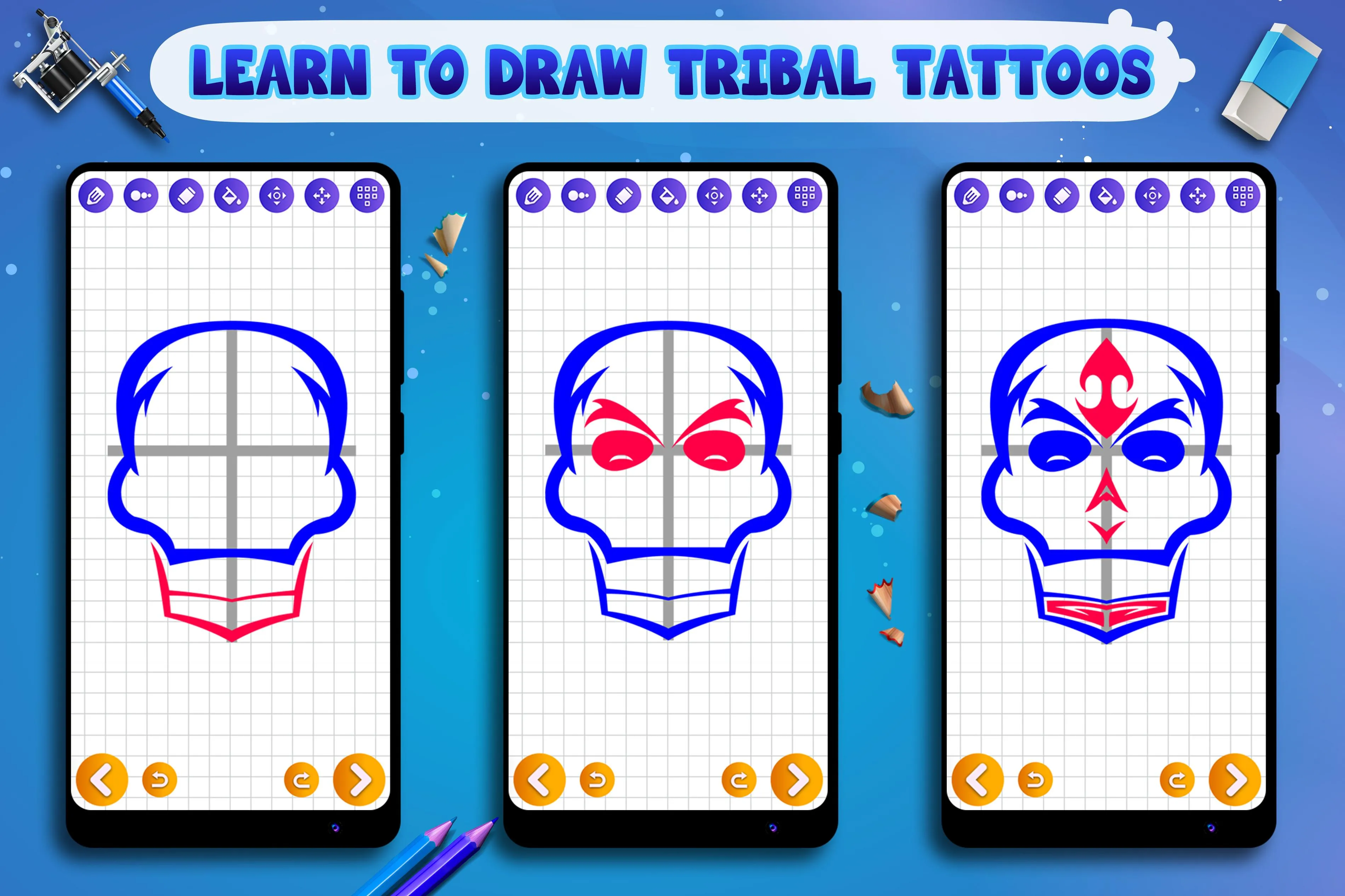 Learn to Draw Tribal Tattoos | Indus Appstore | Screenshot