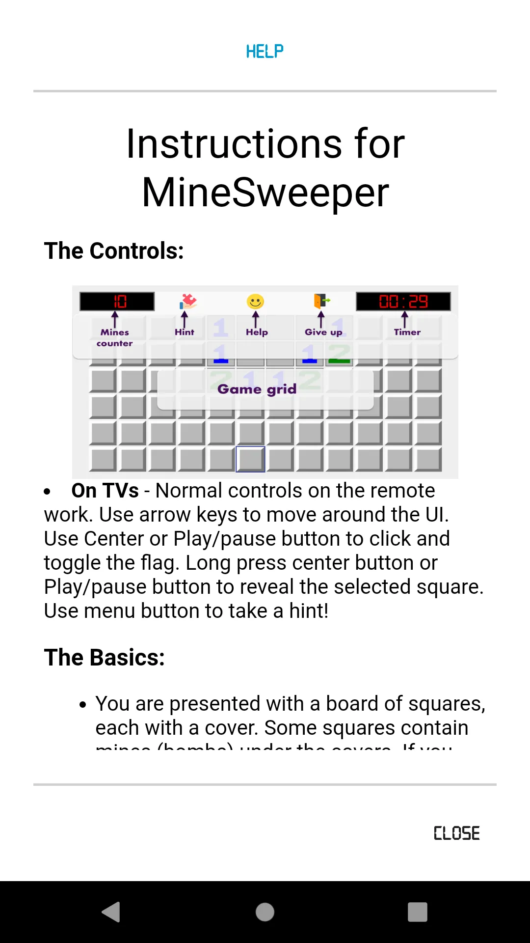 Minesweeper: TV, Phone, Tablet | Indus Appstore | Screenshot