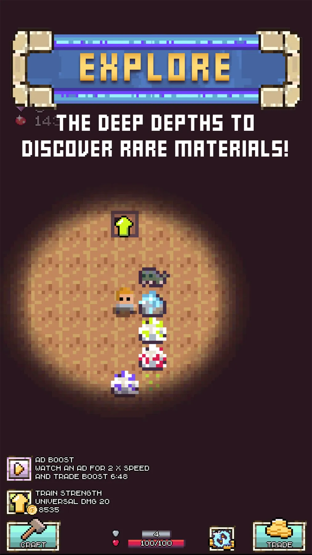 Idle Pocket Crafter: Mine Rush | Indus Appstore | Screenshot