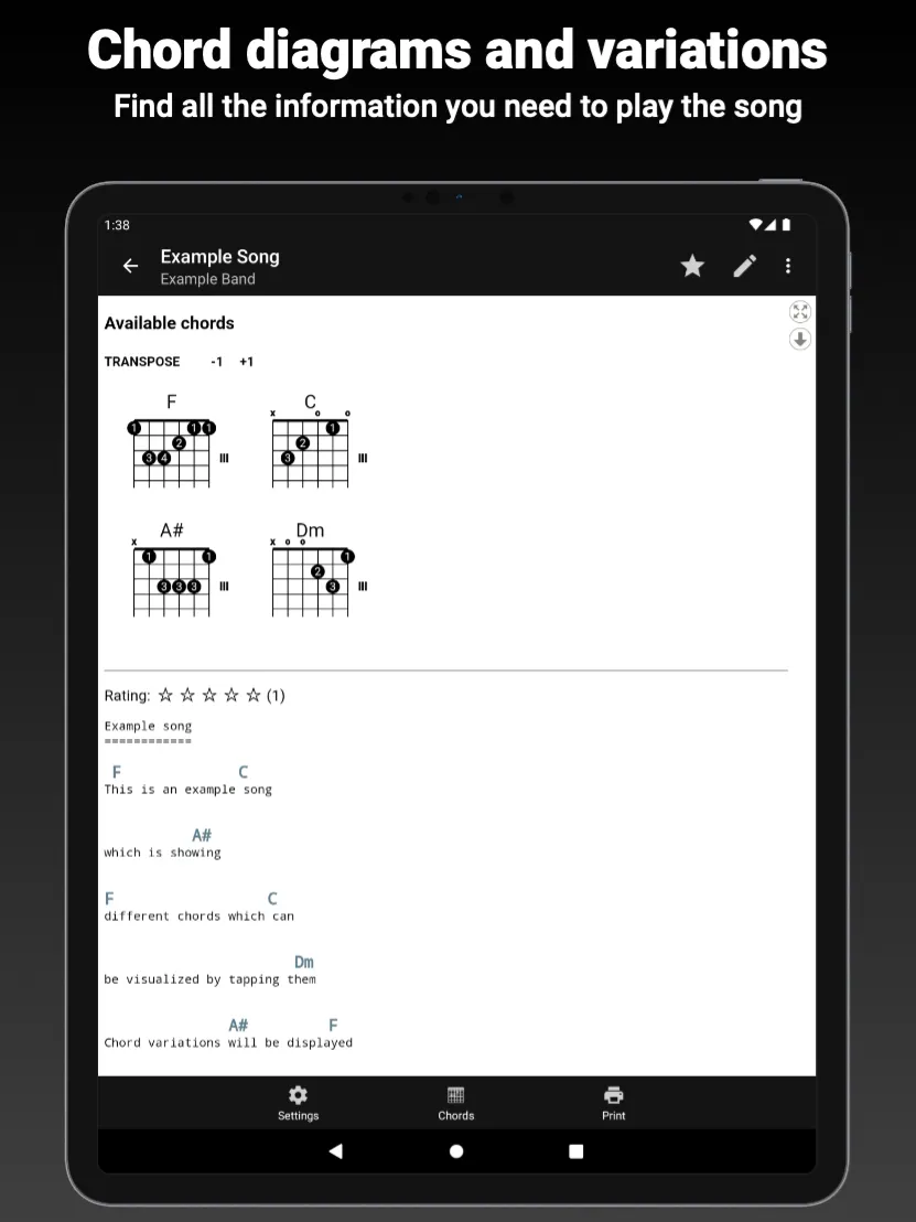 GuitarTab - Tabs and chords | Indus Appstore | Screenshot