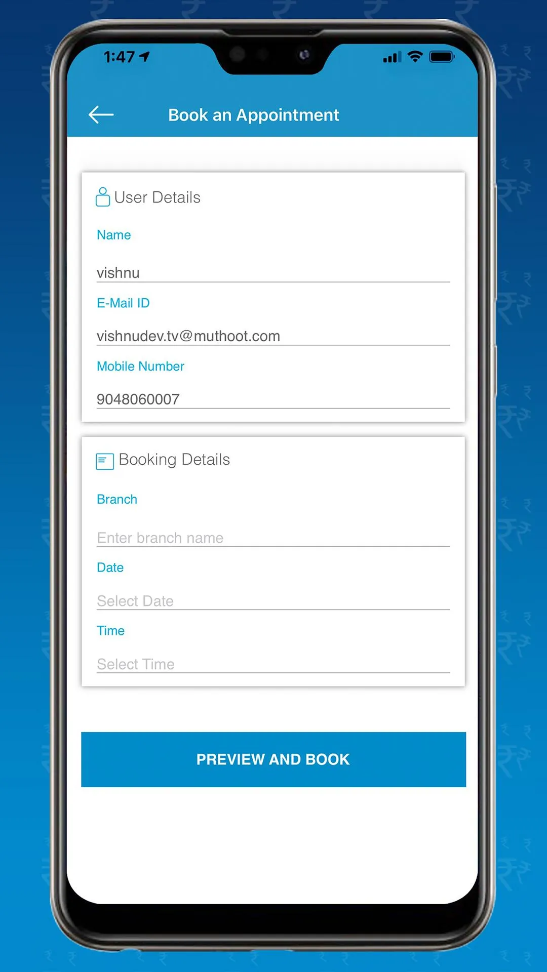 Muthoot Blue | Muthoot Fincorp | Indus Appstore | Screenshot