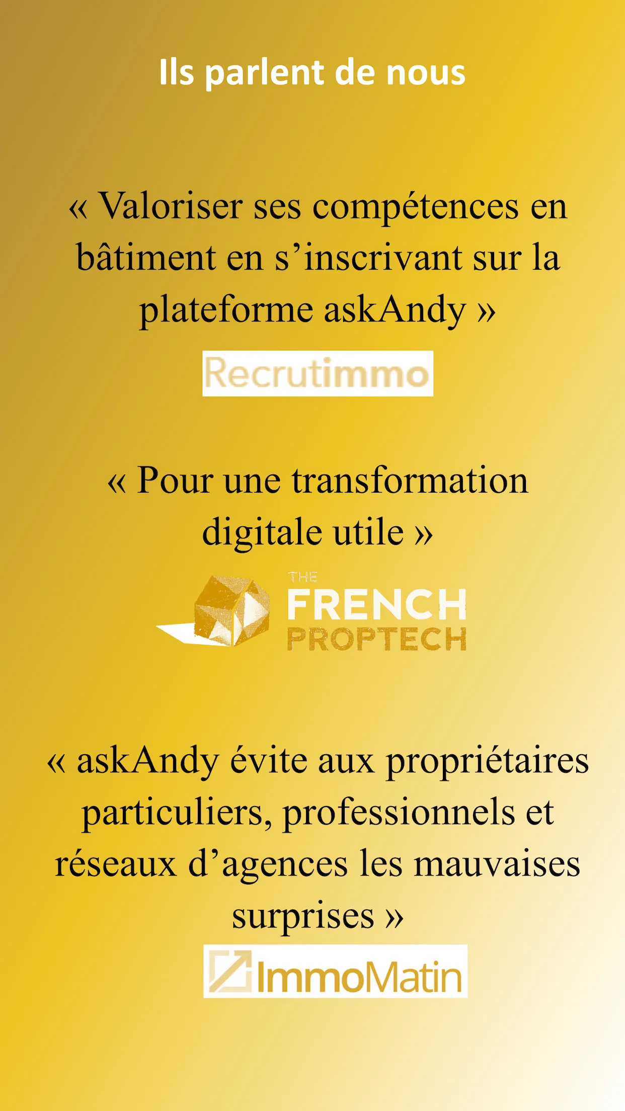 askAndy Renovation man France | Indus Appstore | Screenshot