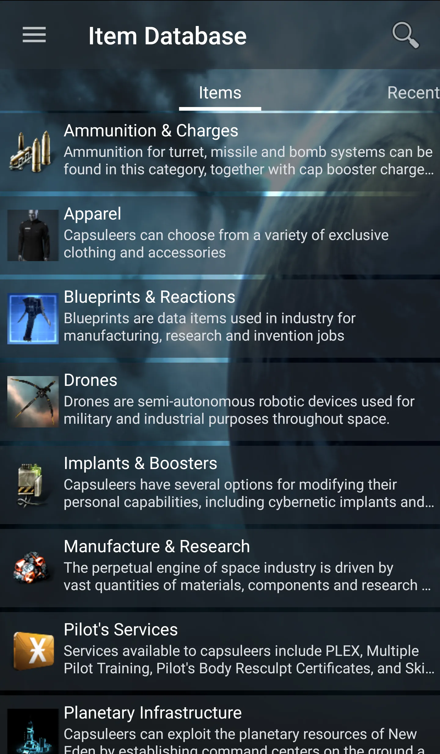 Evanova for EVE Online | Indus Appstore | Screenshot