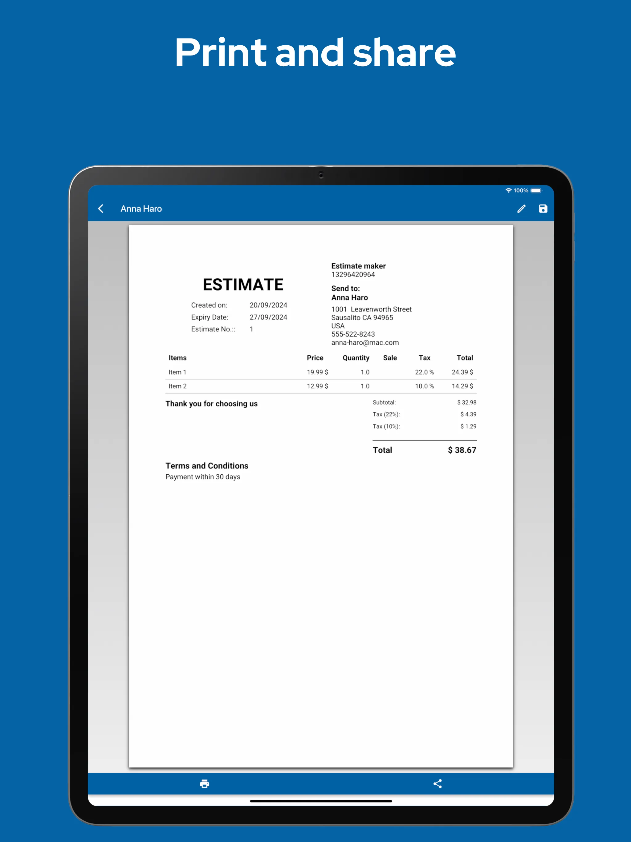 Estimate maker, contractor app | Indus Appstore | Screenshot