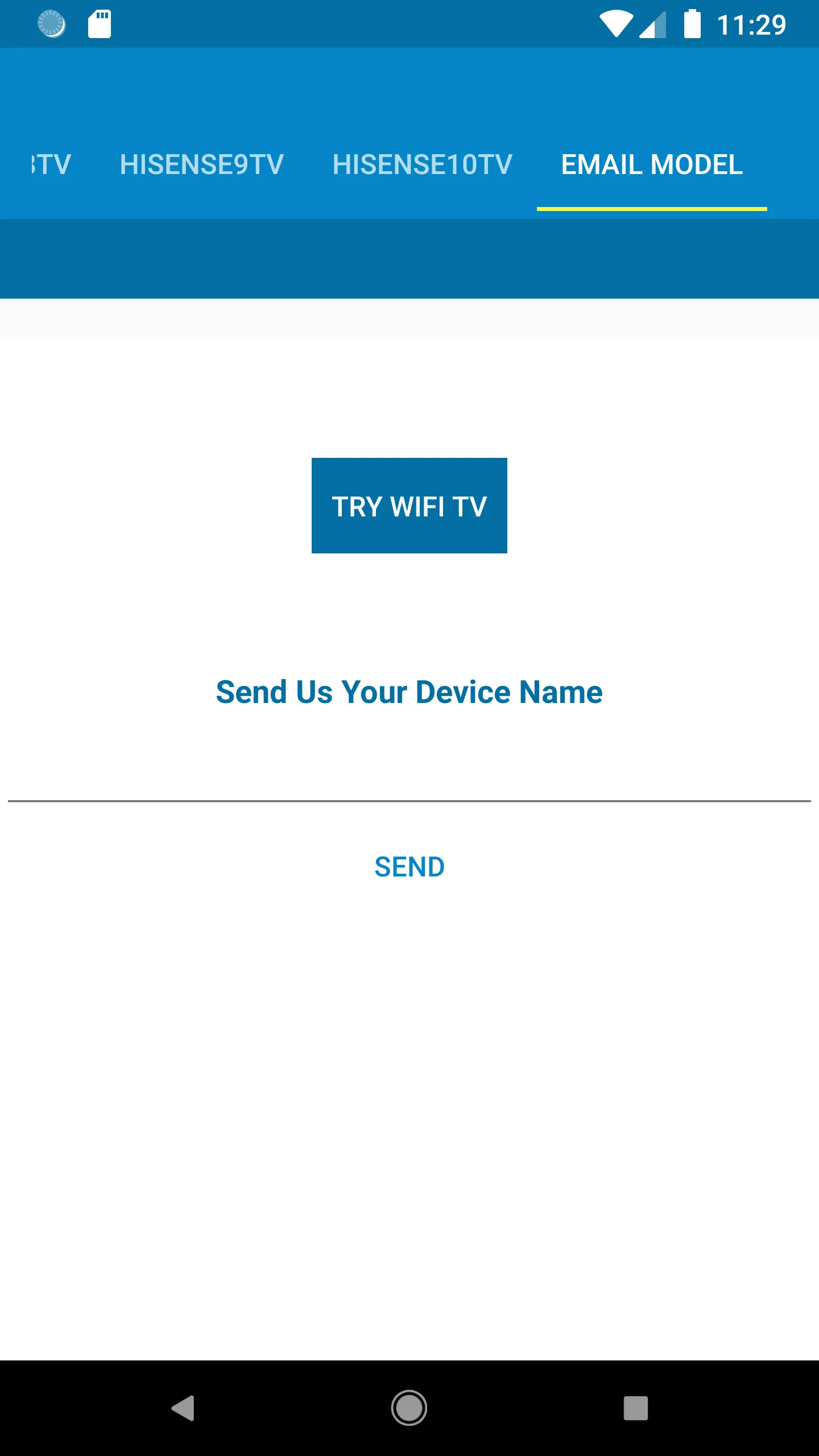 HiSense TV Remote Control | Indus Appstore | Screenshot