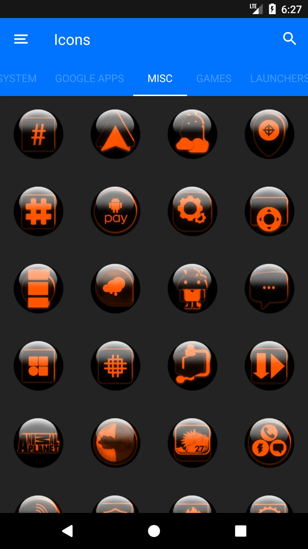 Orange Glass Orb Icon Pack | Indus Appstore | Screenshot