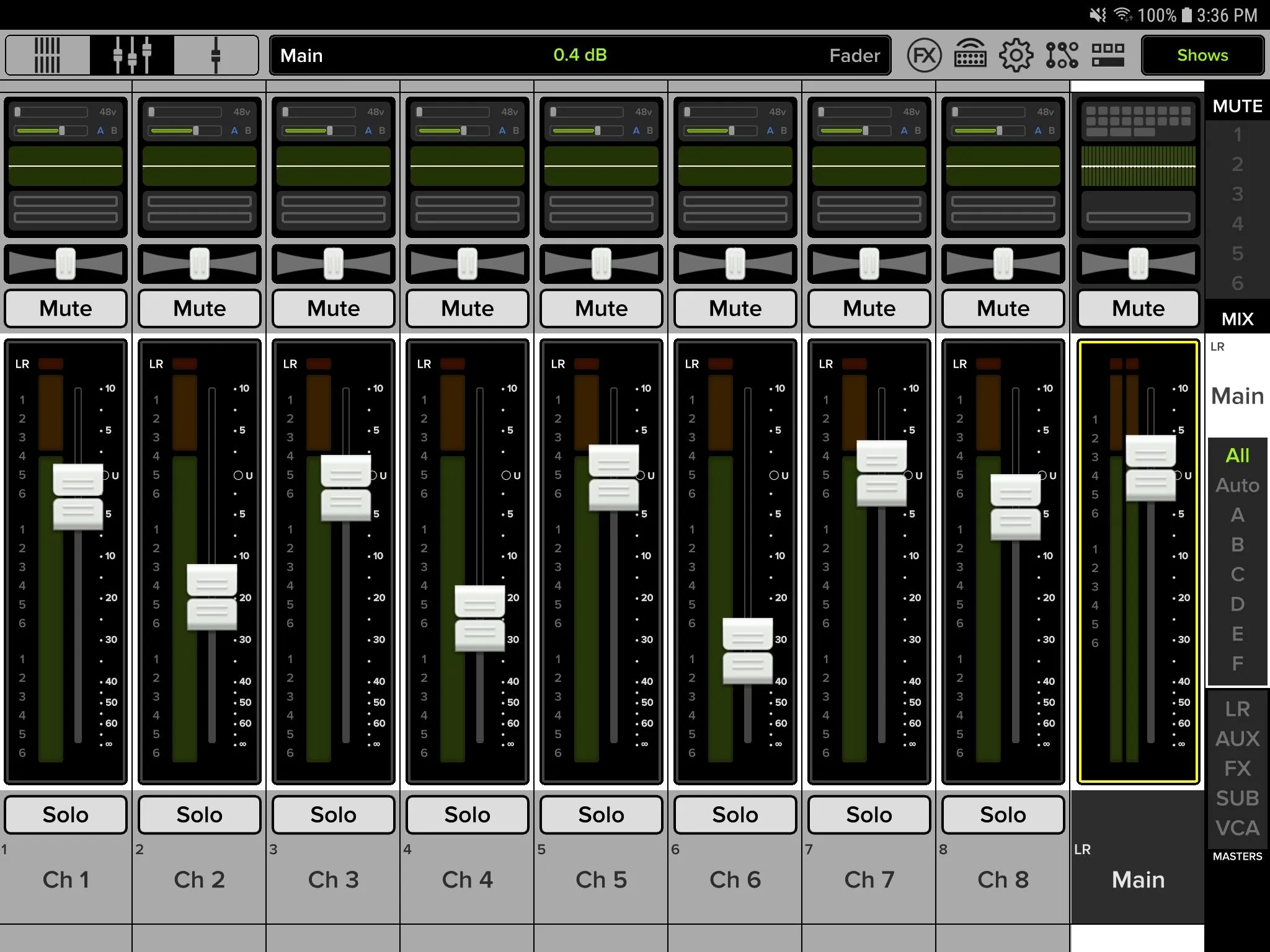 Mackie Master Fader 5 | Indus Appstore | Screenshot