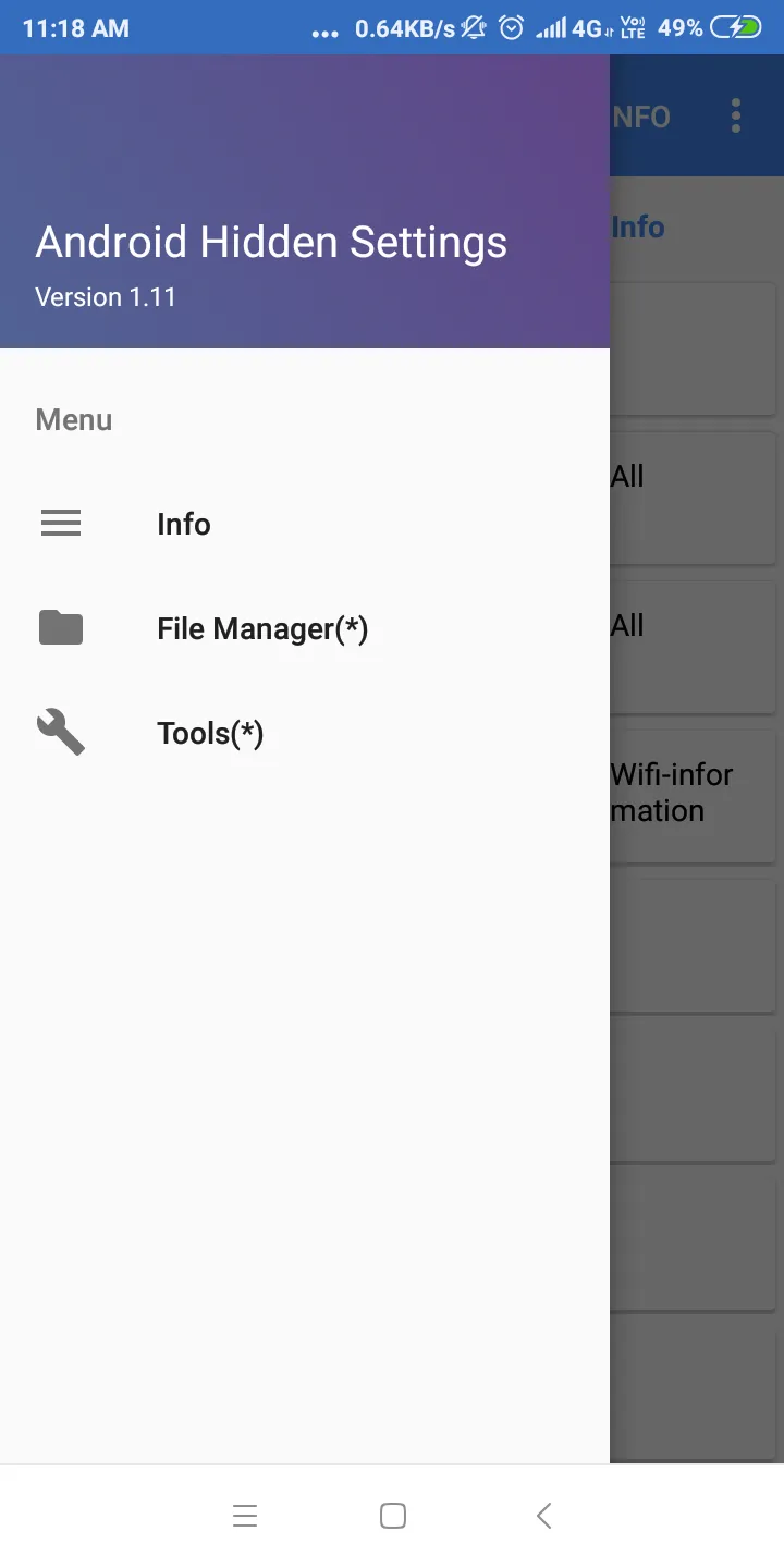 Hidden Android settings | Indus Appstore | Screenshot