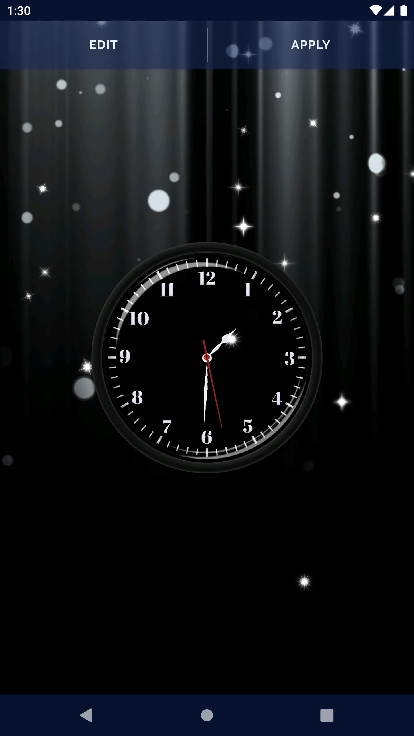 Black HD Clocks Live Wallpaper | Indus Appstore | Screenshot