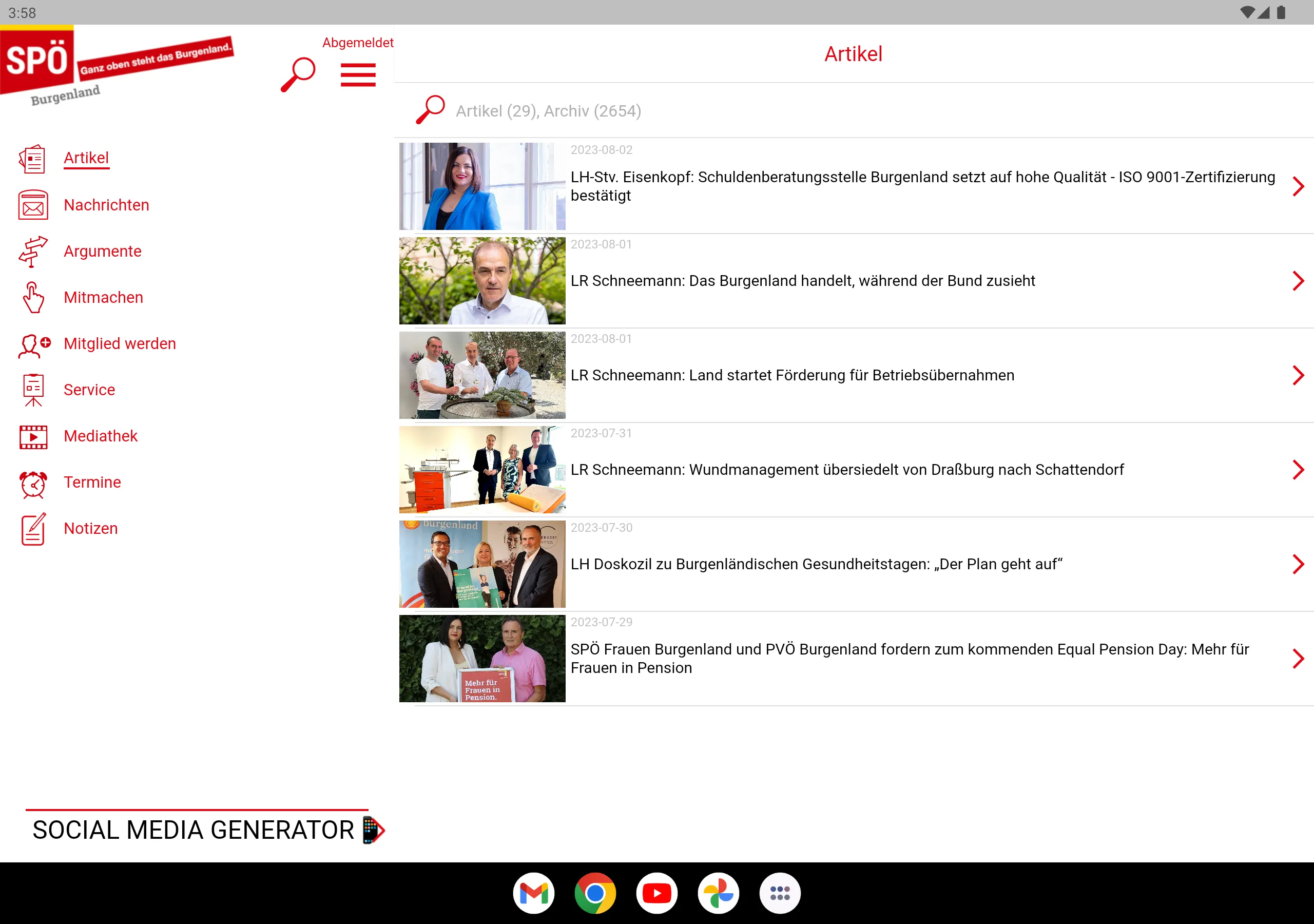 SPÖ Burgenland | Indus Appstore | Screenshot