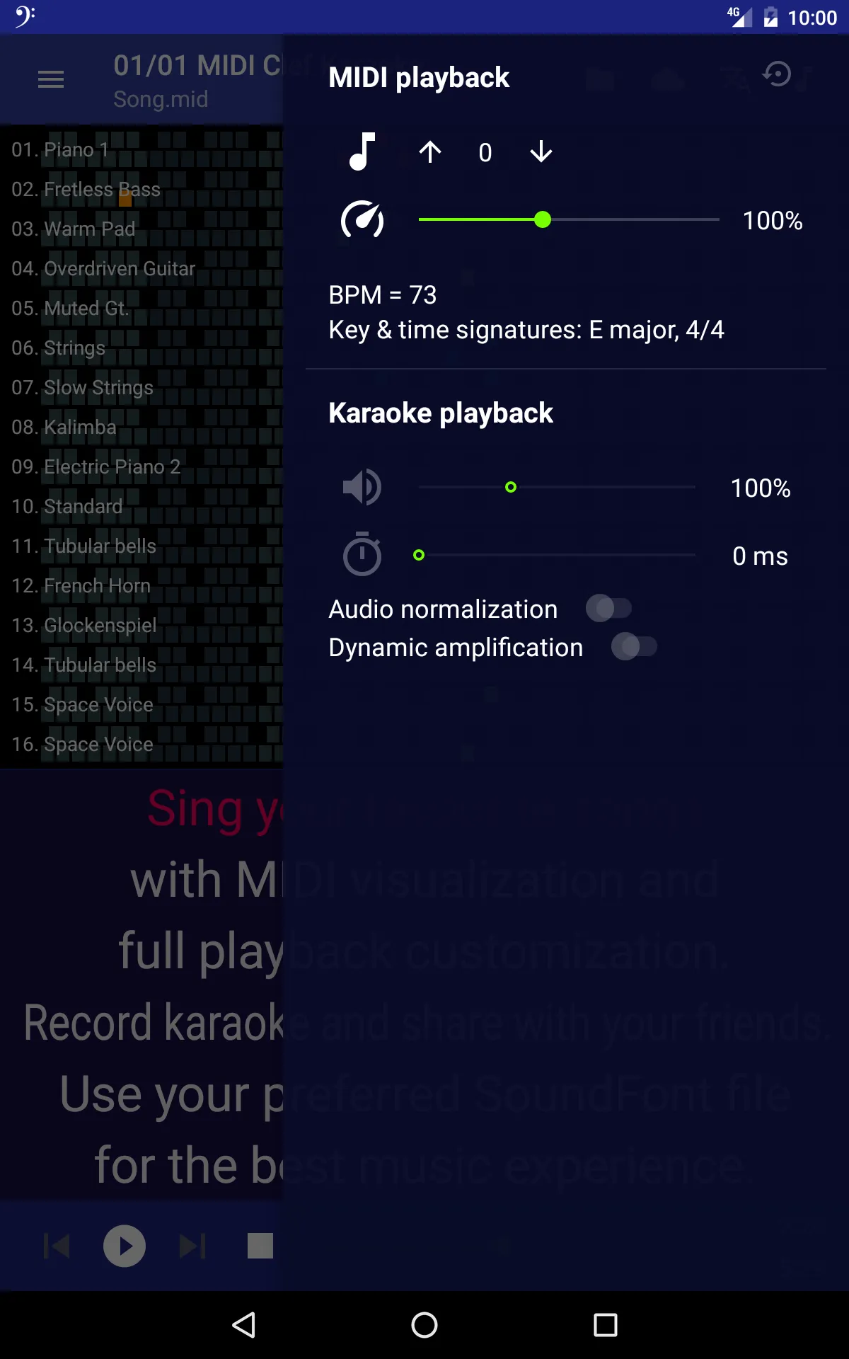 MIDI Clef Karaoke Player | Indus Appstore | Screenshot