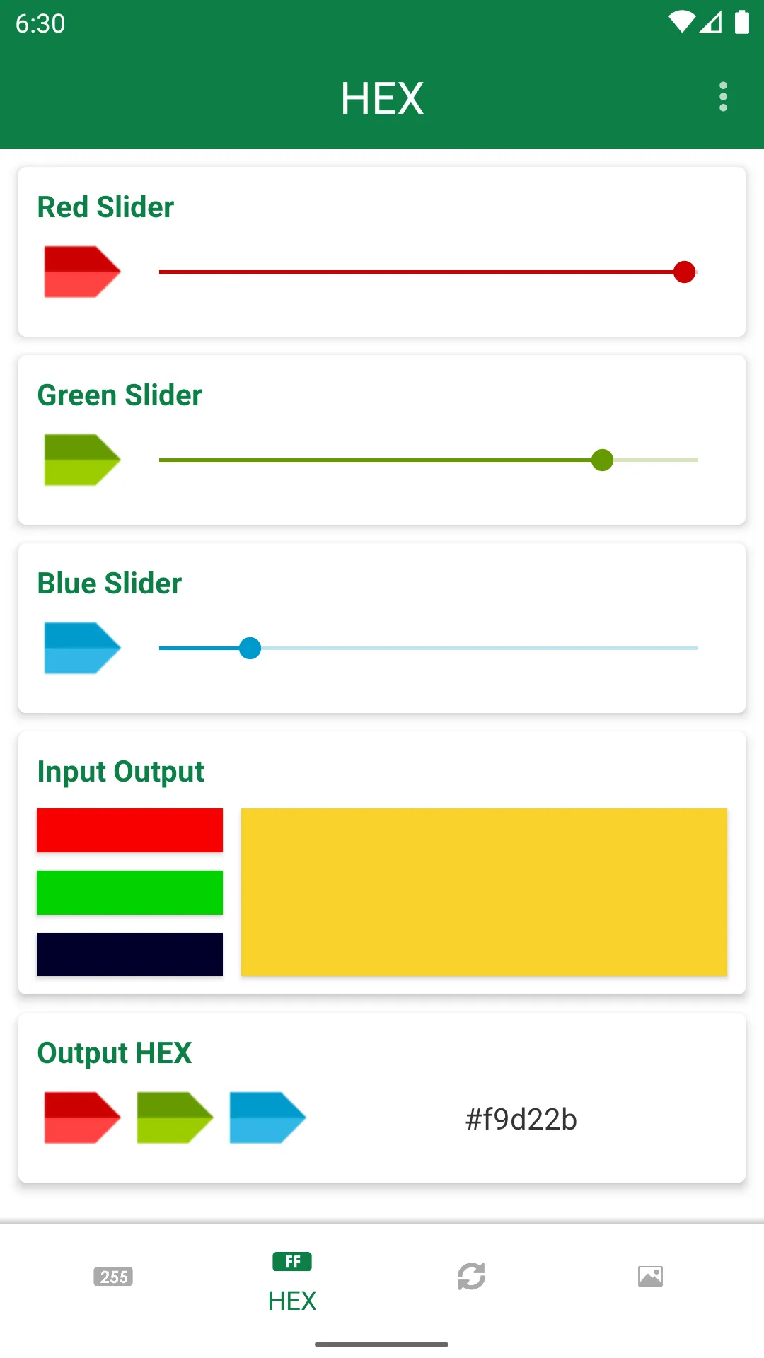 Color Mixer RGB HEX | Indus Appstore | Screenshot
