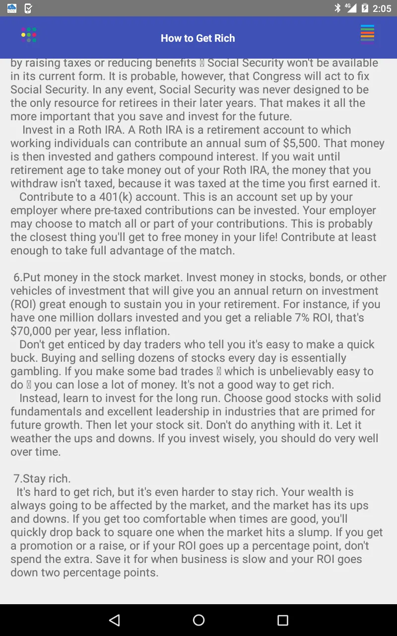 How to Get rich. Advices | Indus Appstore | Screenshot