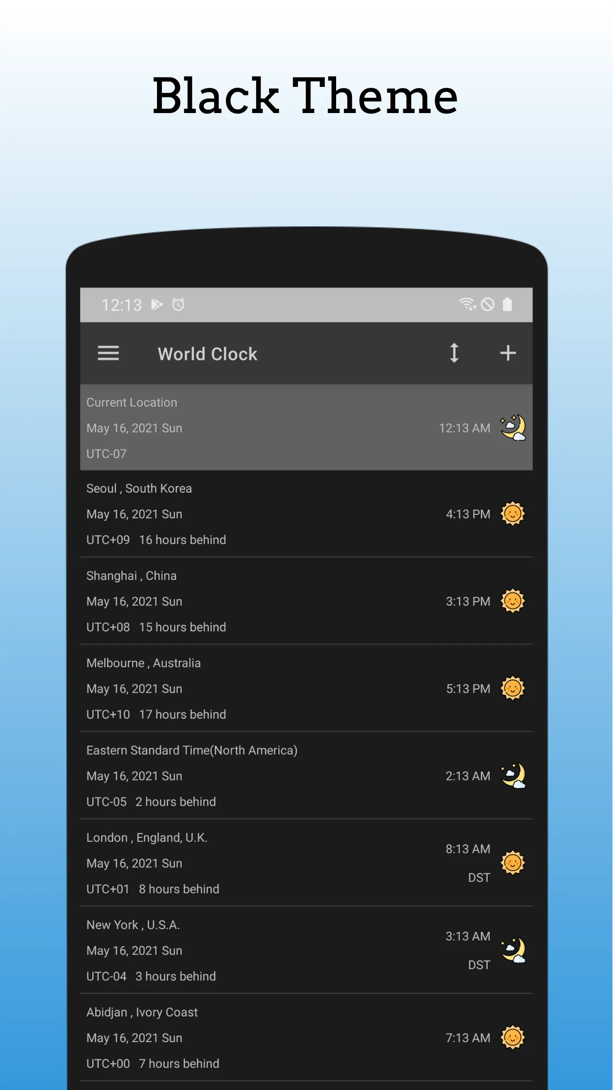 World Clock - TimeZone Widget | Indus Appstore | Screenshot