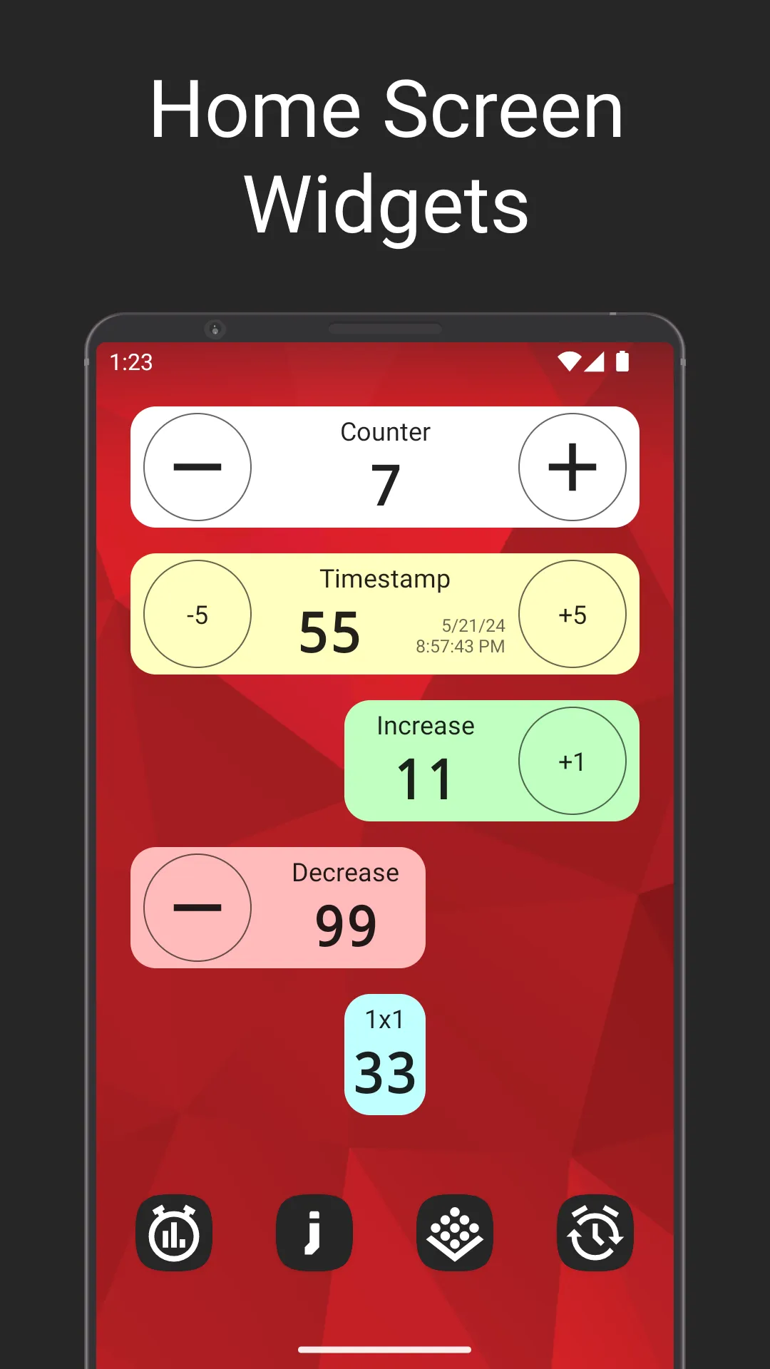 Clickr: Counter with Timestamp | Indus Appstore | Screenshot